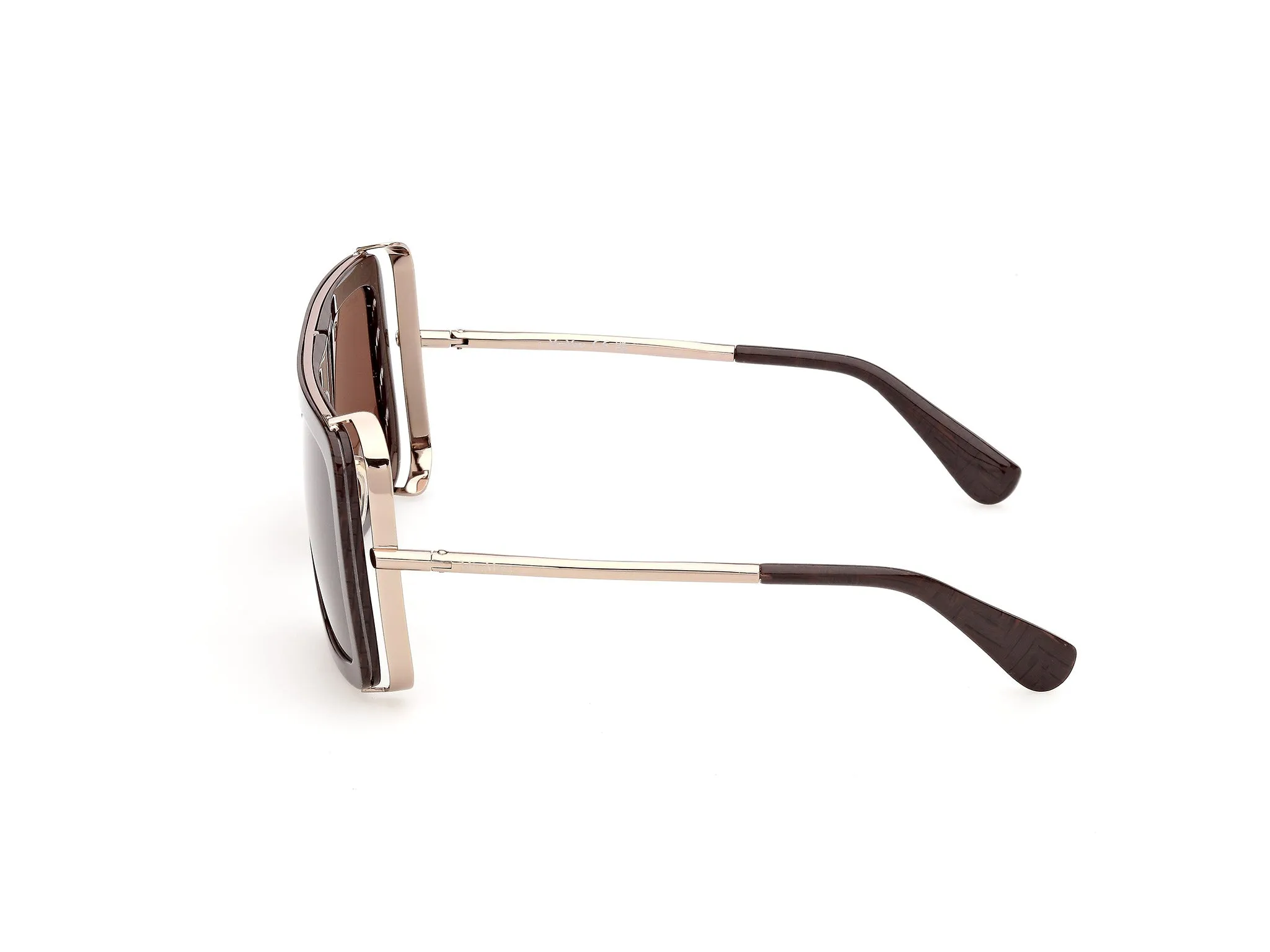 Max Mara MM0119 JEAN 50E Occhiali da sole Acetato Marrone Marrone Squadrata Normale - immagine 3