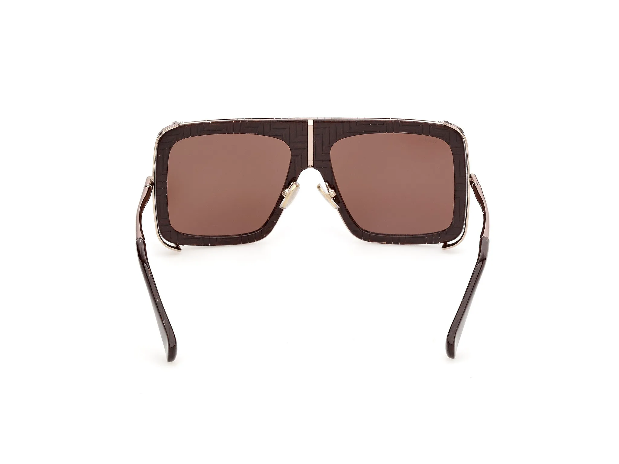Max Mara MM0119 JEAN 50E Occhiali da sole Acetato Marrone Marrone Squadrata Normale - immagine 4