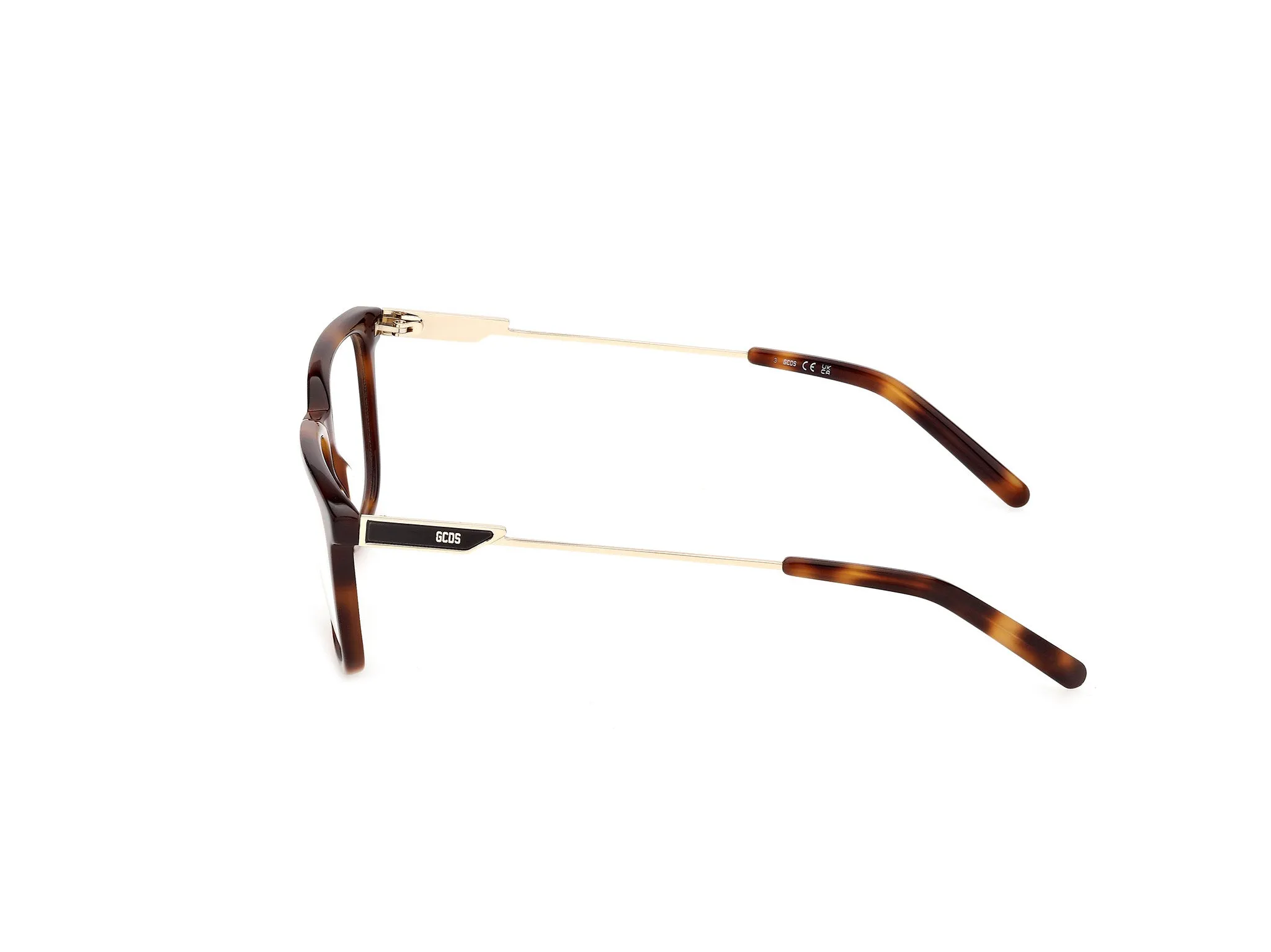 GCDS GD5061 52 Montature da vista Acetato Havana Squadrata Normale - immagine 3