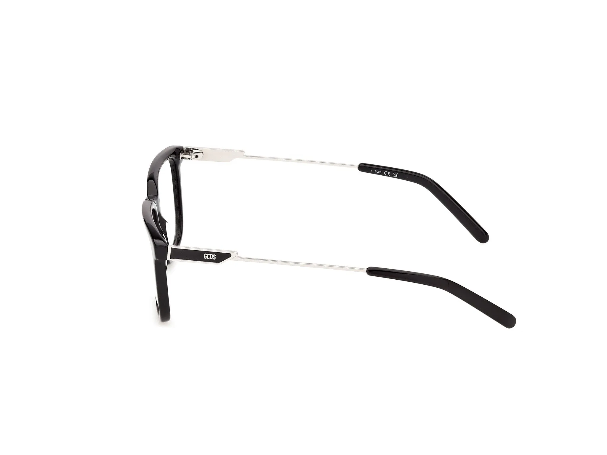 GCDS GD5061 1 Montature da vista Acetato Nero Squadrata Normale - immagine 3