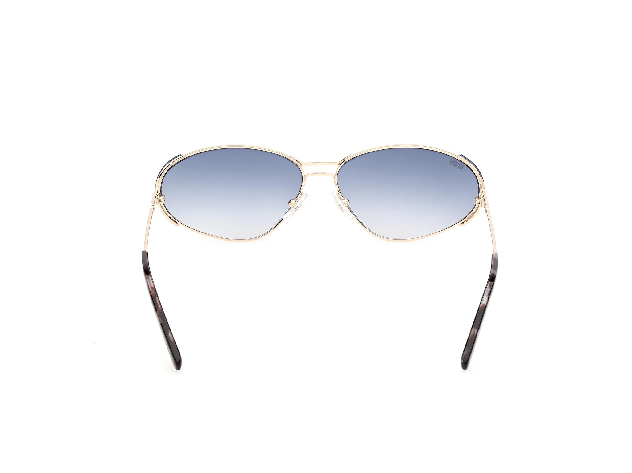 GCDS GD0082 32W Occhiali da sole Metallo Oro Blu Rotonda Normale - immagine 4
