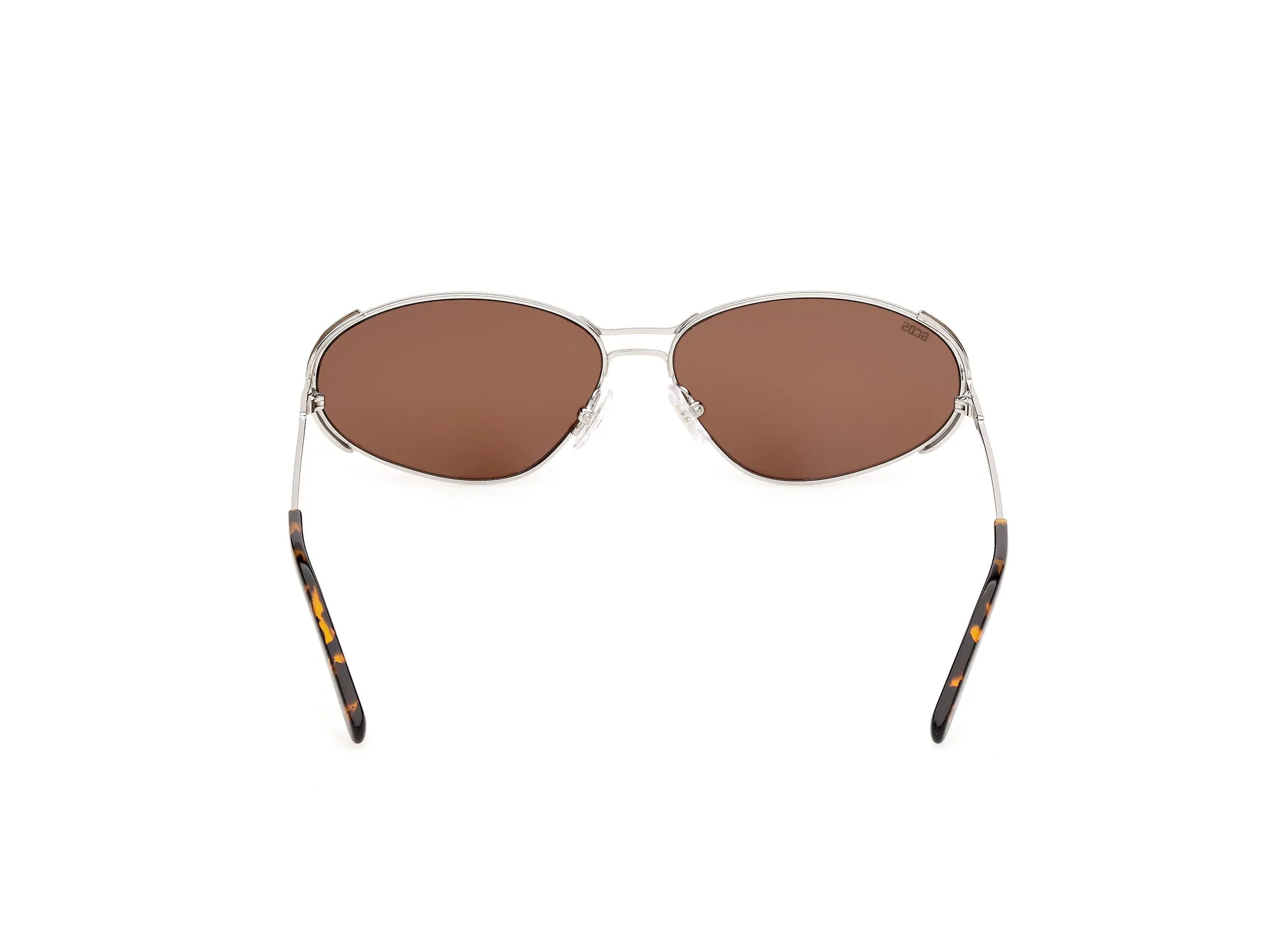 GCDS GD0082 16E Occhiali da sole Metallo Palladio Marrone Rotonda Normale - immagine 4