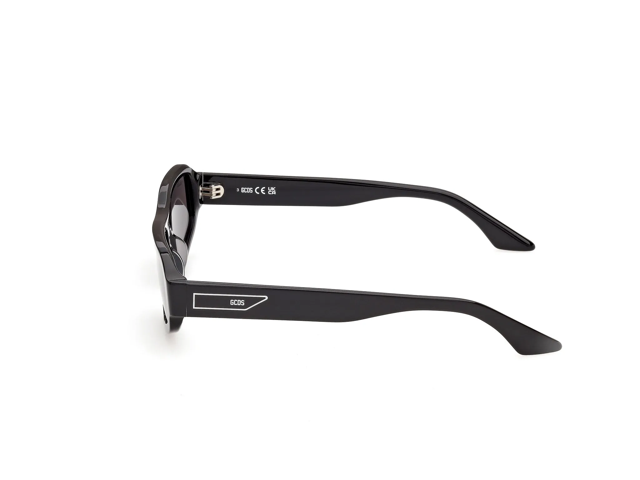 GCDS GD0081 01A Occhiali da sole Acetato Nero Fumo Squadrata Normale - immagine 3