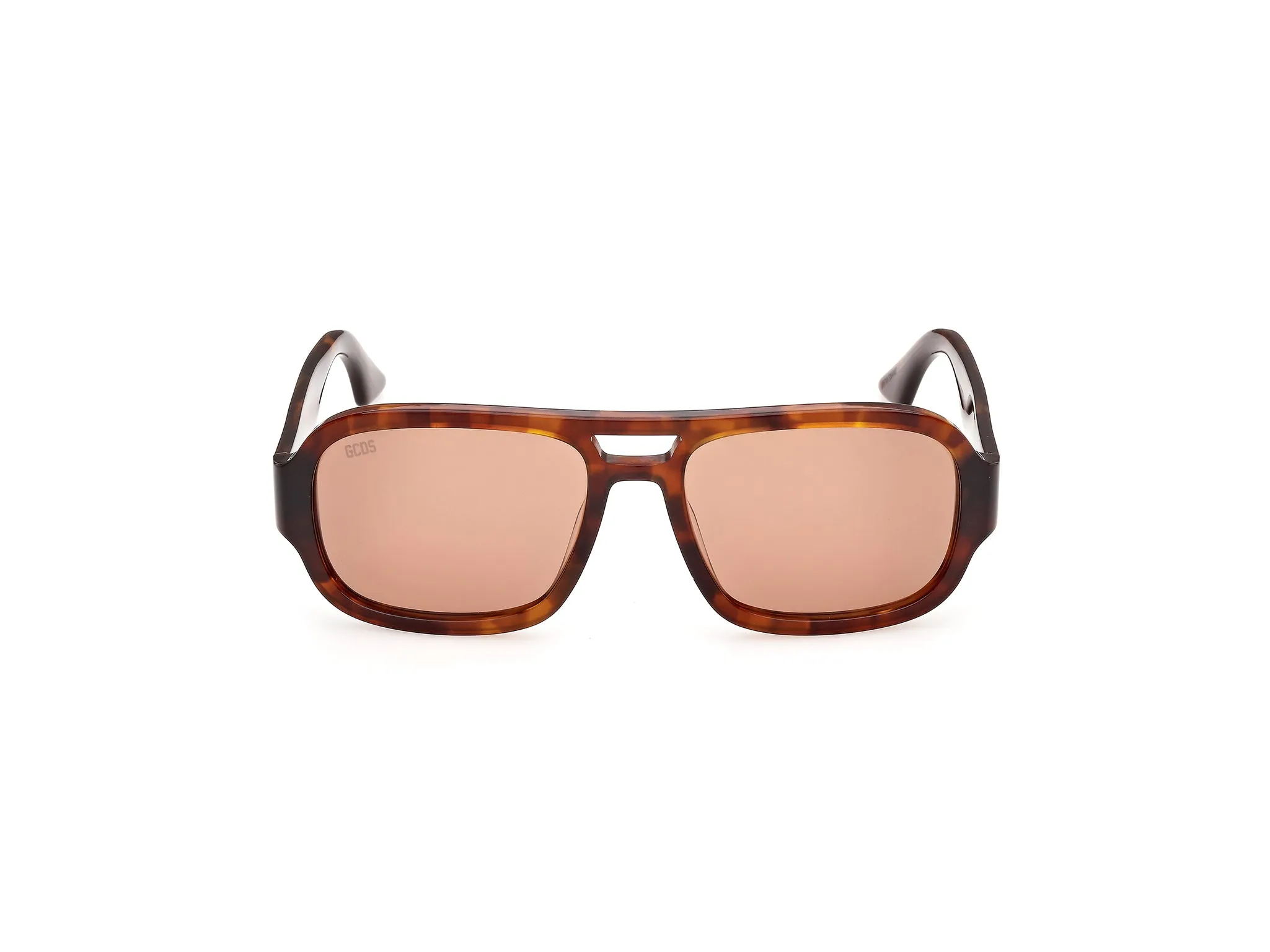 GCDS GD0080 54E Occhiali da sole Acetato Havana Marrone Geometrica Normale - immagine 2