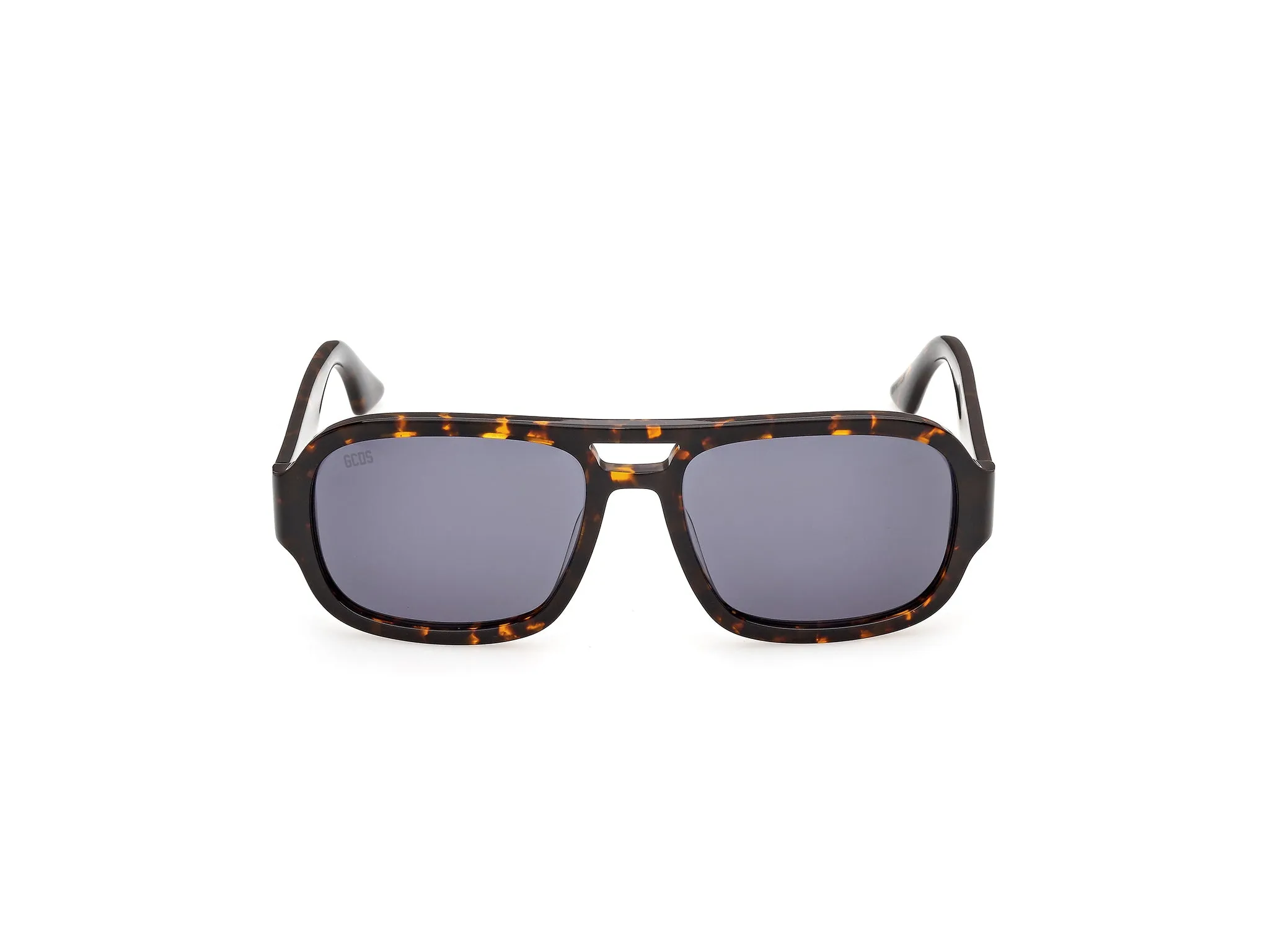 GCDS GD0080 52V Occhiali da sole Acetato Havana Blu Geometrica Normale - immagine 2
