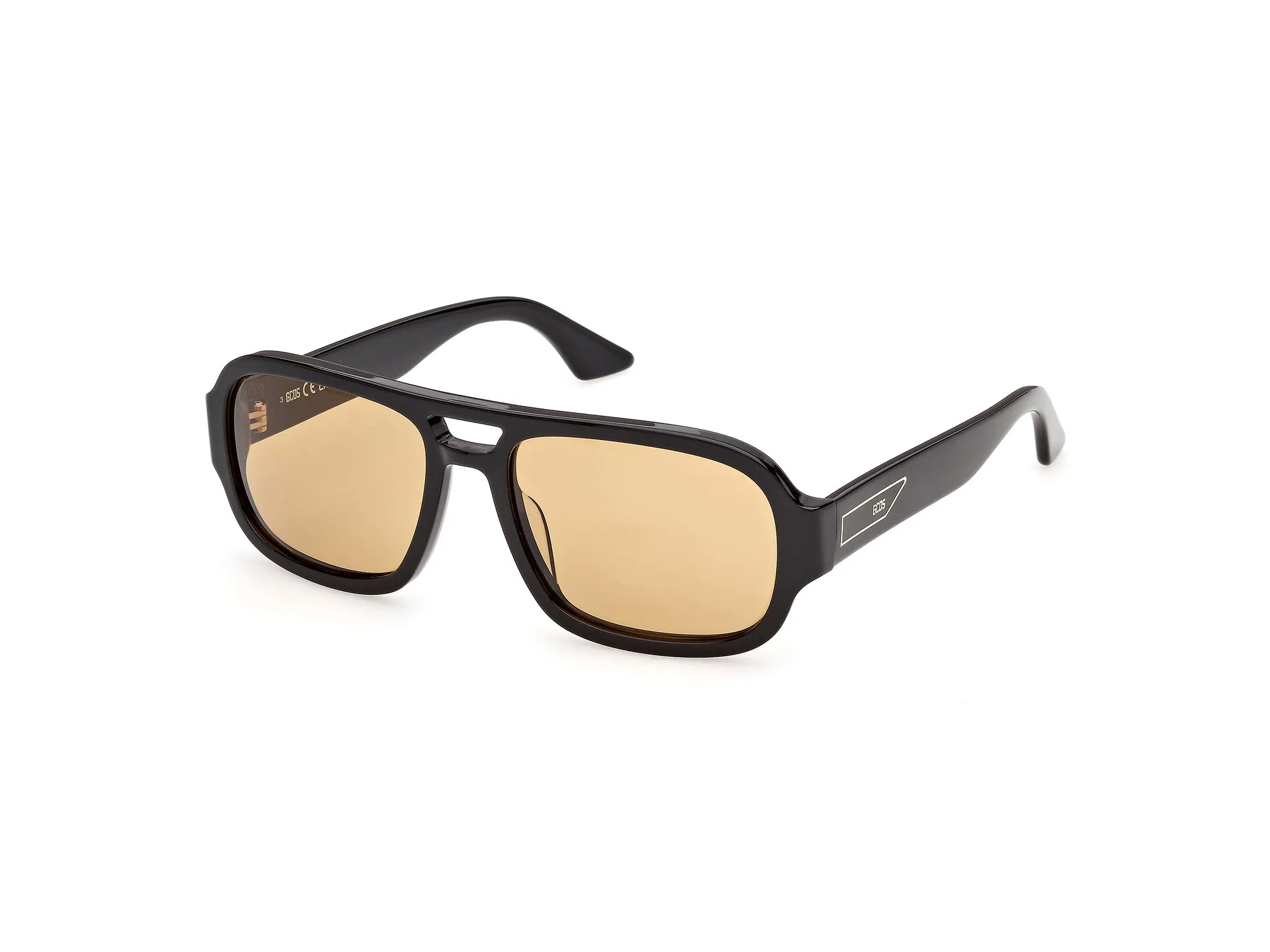GCDS GD0080 01J Occhiali da sole Acetato Nero Fumo Geometrica Normale - immagine 1