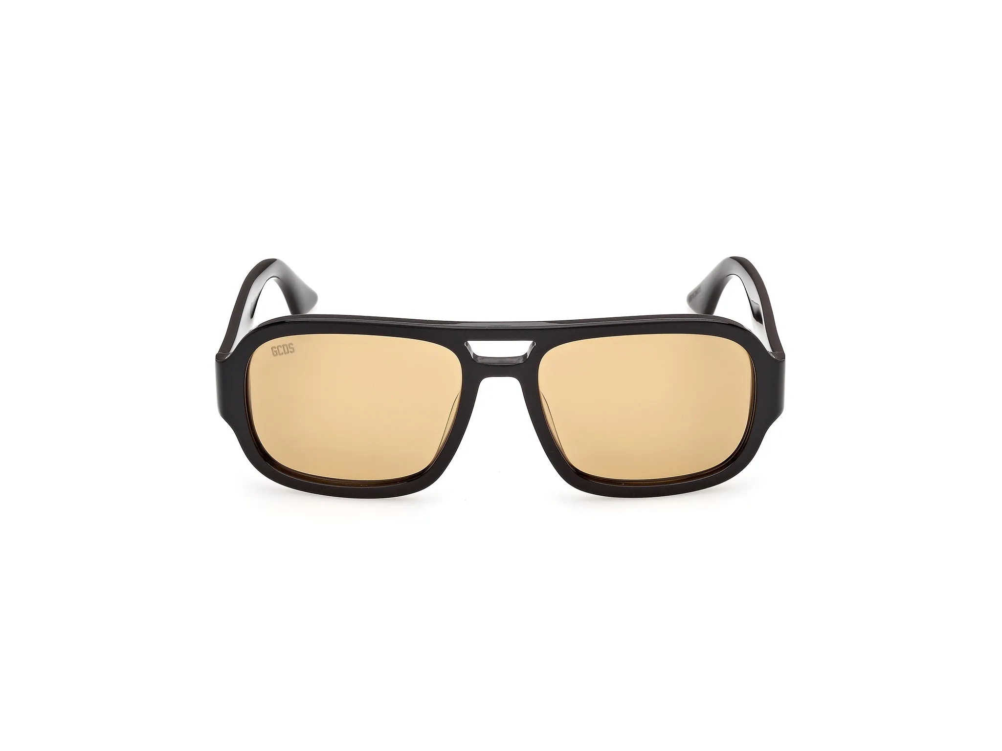 GCDS GD0080 01J Occhiali da sole Acetato Nero Fumo Geometrica Normale - immagine 2