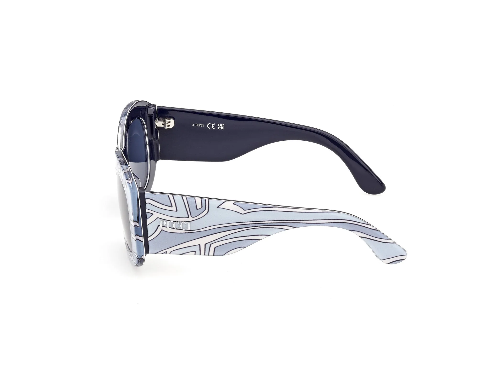Emilio Pucci EP0263 99V Occhiali da sole Acetato Multi-colore Blu Squadrata Normale - immagine 3