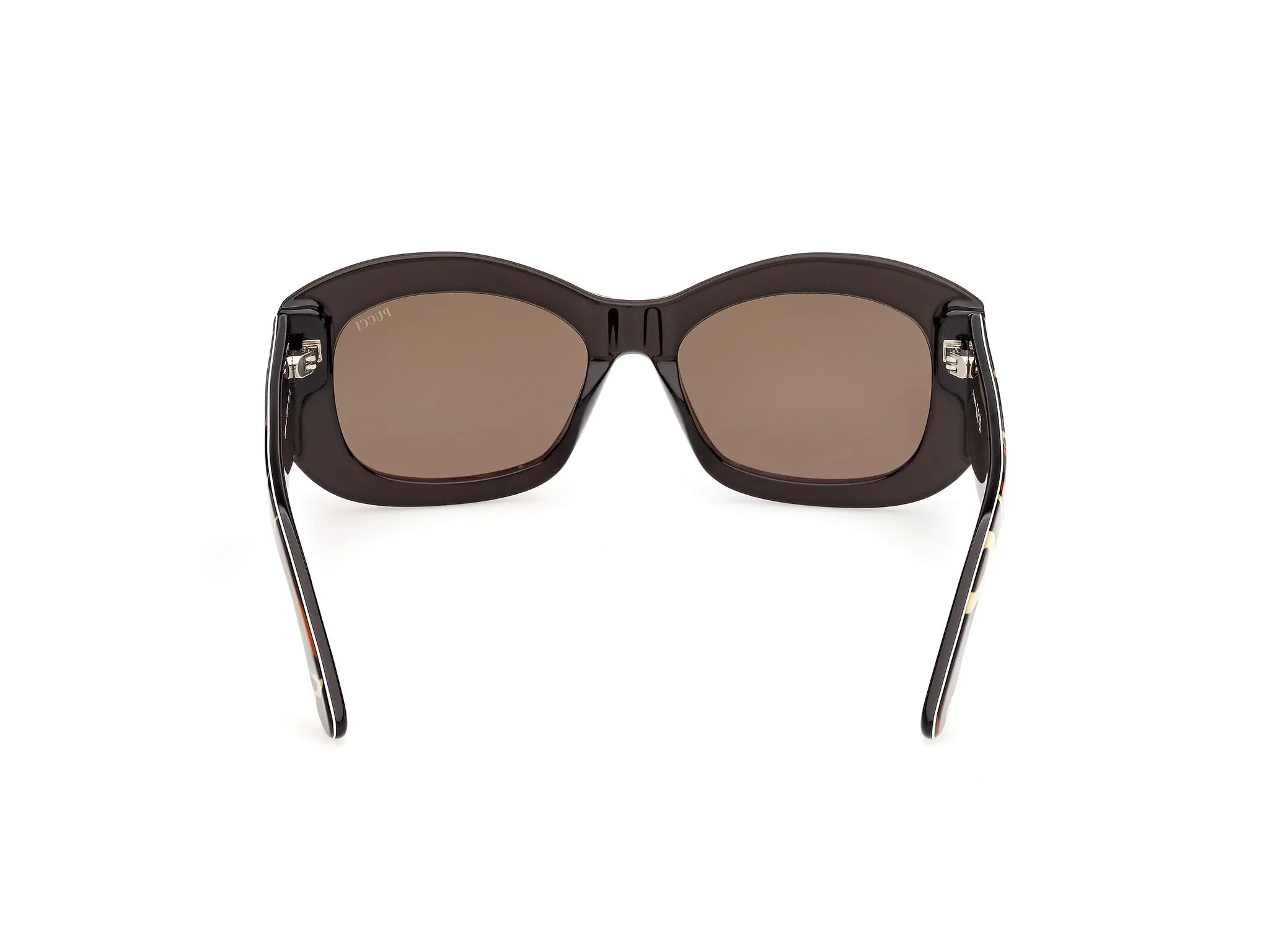 Emilio Pucci EP0263 99E Occhiali da sole Acetato Multi-colore Marrone Squadrata Normale - immagine 4