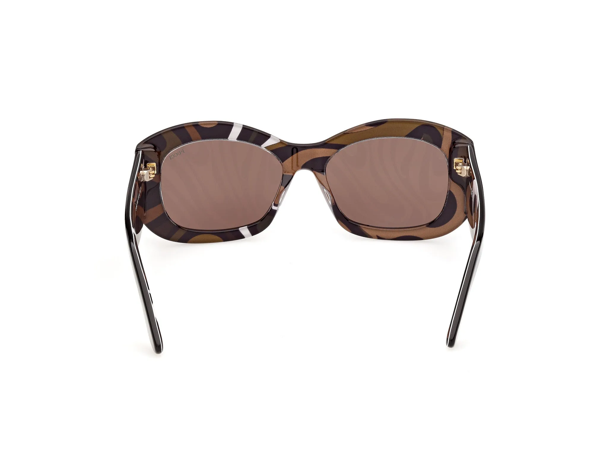 Emilio Pucci EP0263 05G Occhiali da sole Acetato Nero Marrone Squadrata Normale - immagine 4