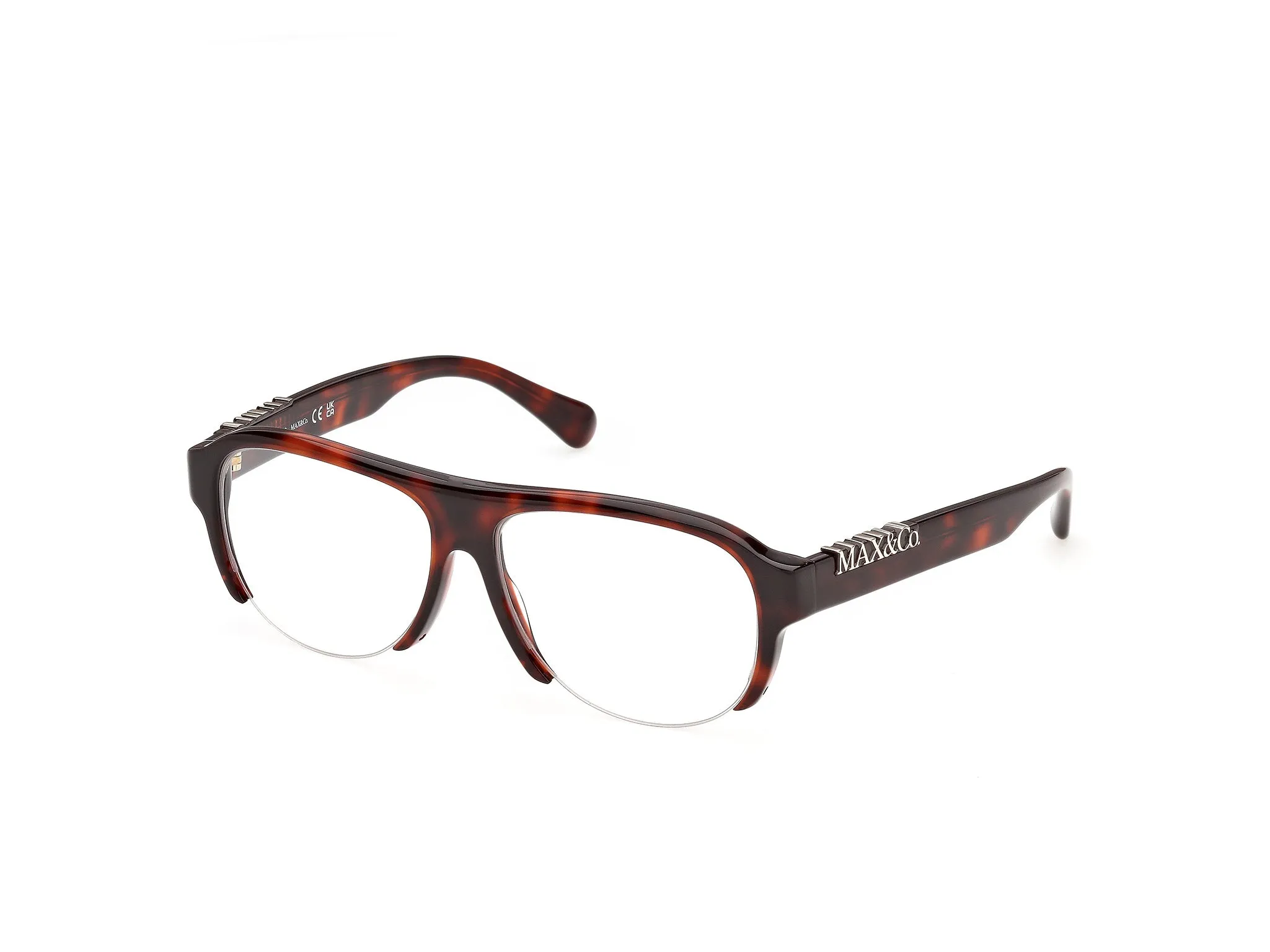 MAX&Co MO5231 52 Montature da vista Acetato Havana Pilot Normale - immagine 1