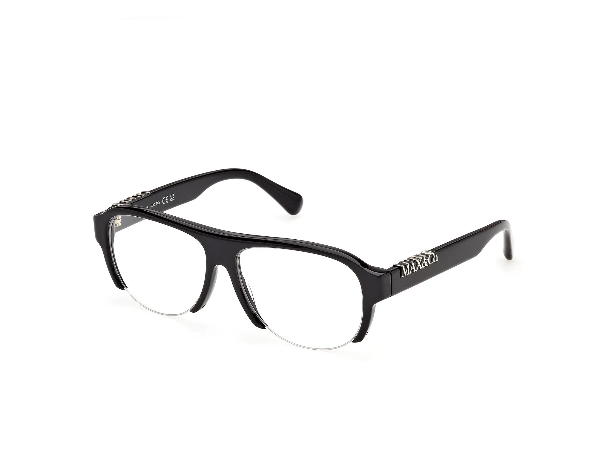 MAX&Co MO5231 1 Montature da vista Acetato Nero Pilot Normale - immagine 1