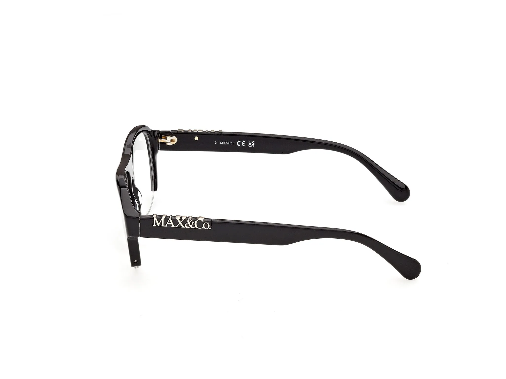 MAX&Co MO5231 1 Montature da vista Acetato Nero Pilot Normale - immagine 3