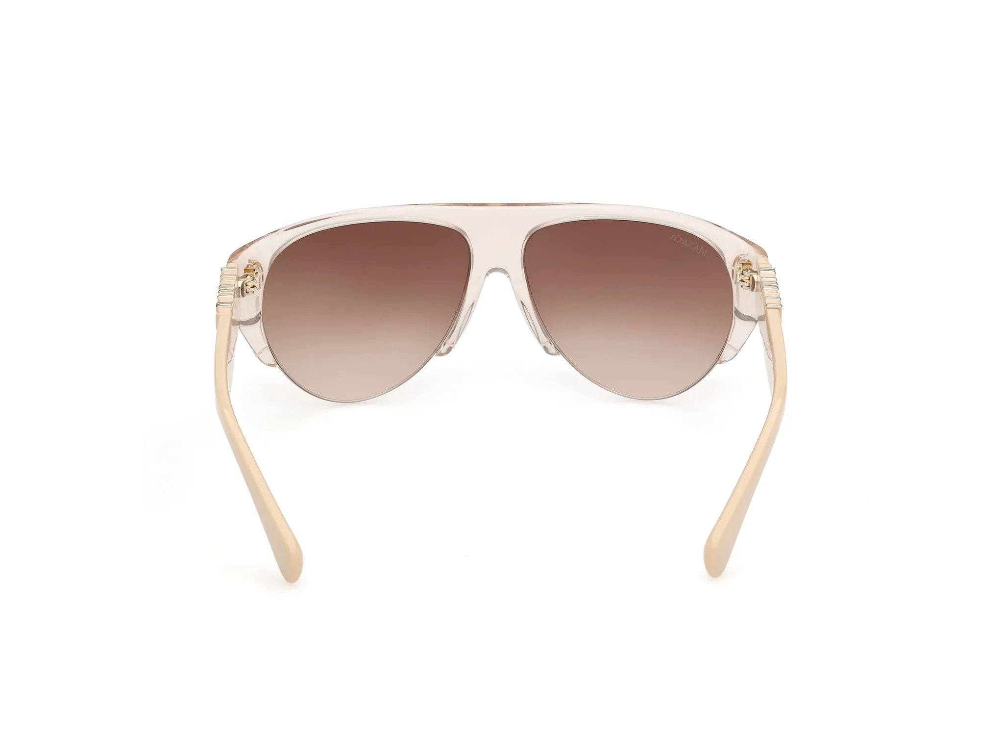 MAX&Co MO0167 57F Occhiali da sole Acetato Beige Marrone Pilot Normale - immagine 4