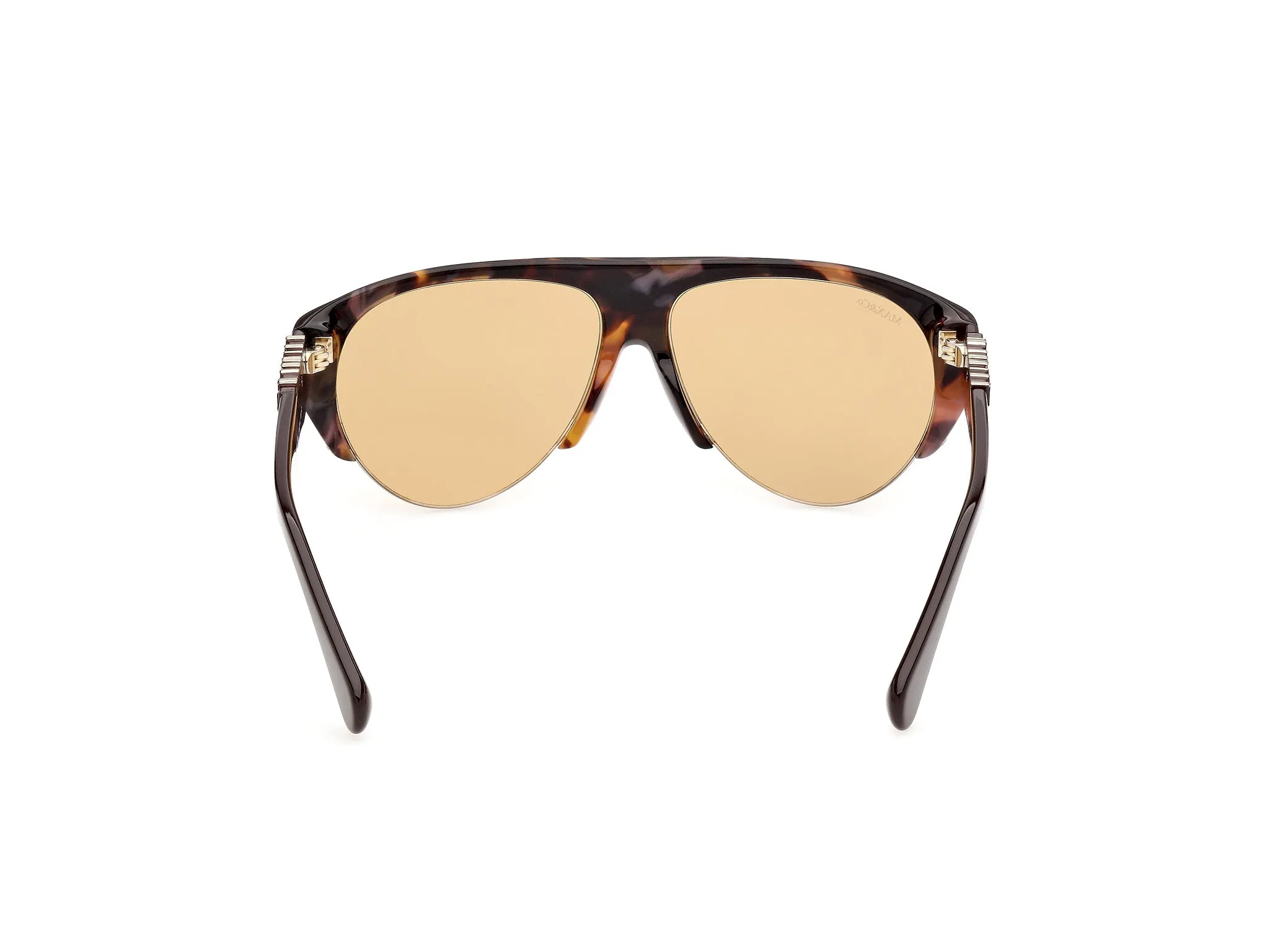 MAX&Co MO0167 52J Occhiali da sole Acetato Havana Giallo Pilot Normale - immagine 4