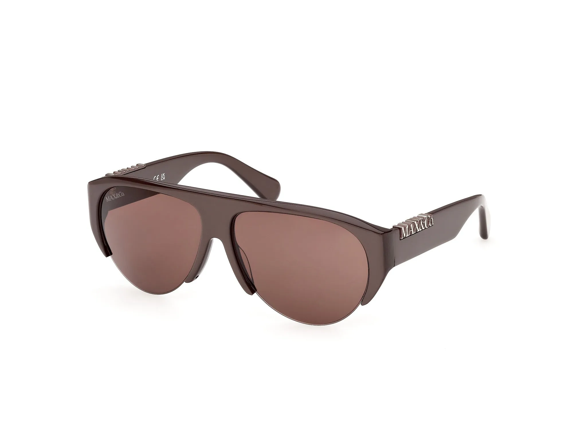 MAX&Co MO0167 50E Occhiali da sole Acetato Marrone Marrone Pilot Normale - immagine 1