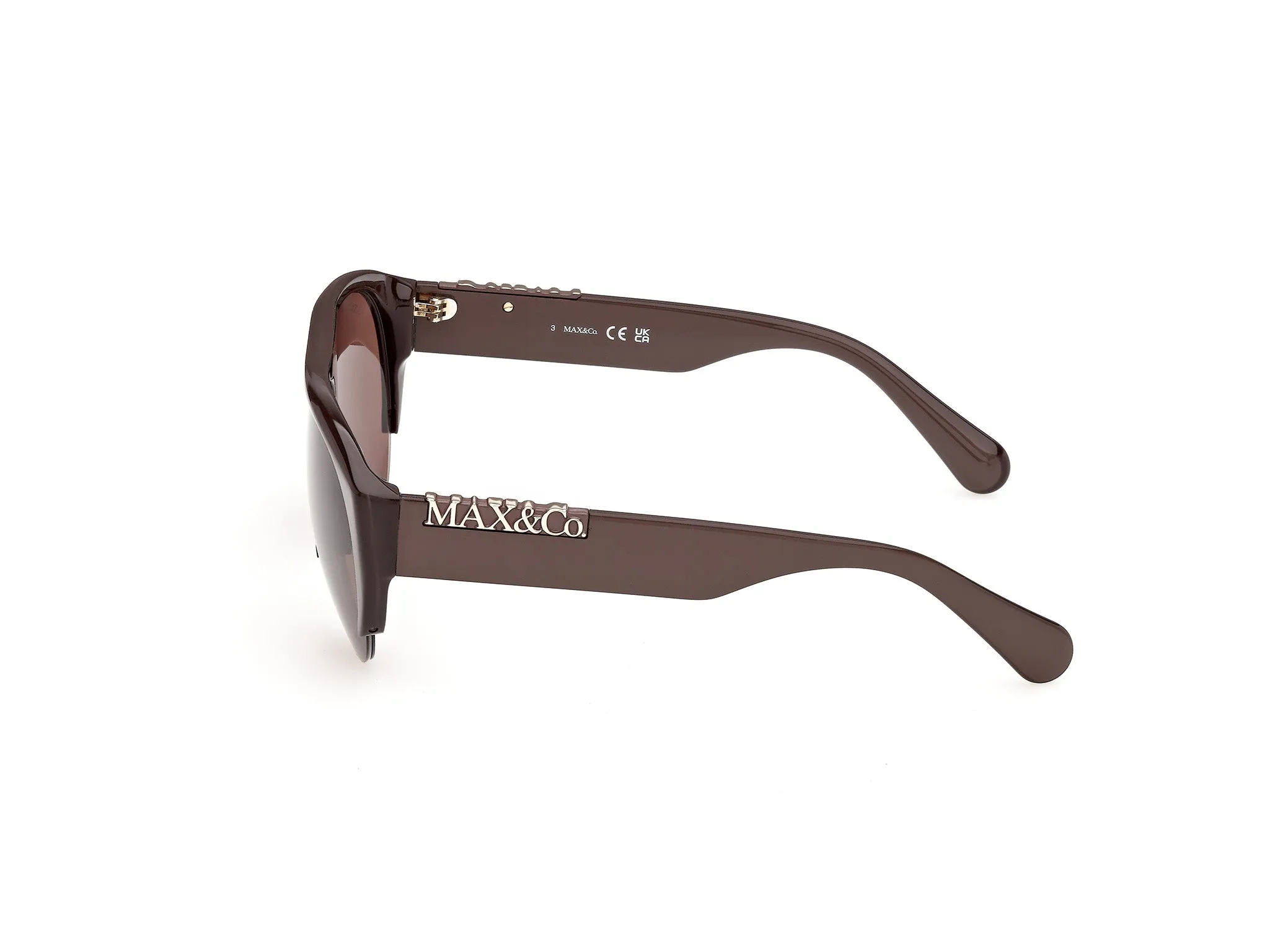 MAX&Co MO0167 50E Occhiali da sole Acetato Marrone Marrone Pilot Normale - immagine 3