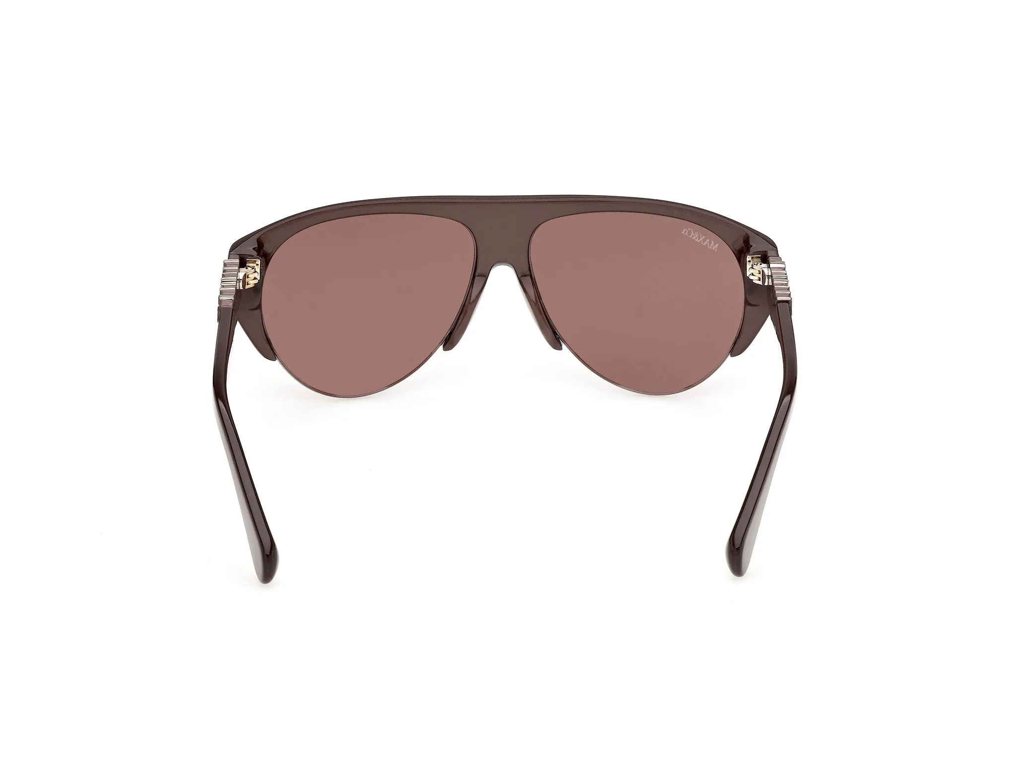 MAX&Co MO0167 50E Occhiali da sole Acetato Marrone Marrone Pilot Normale - immagine 4