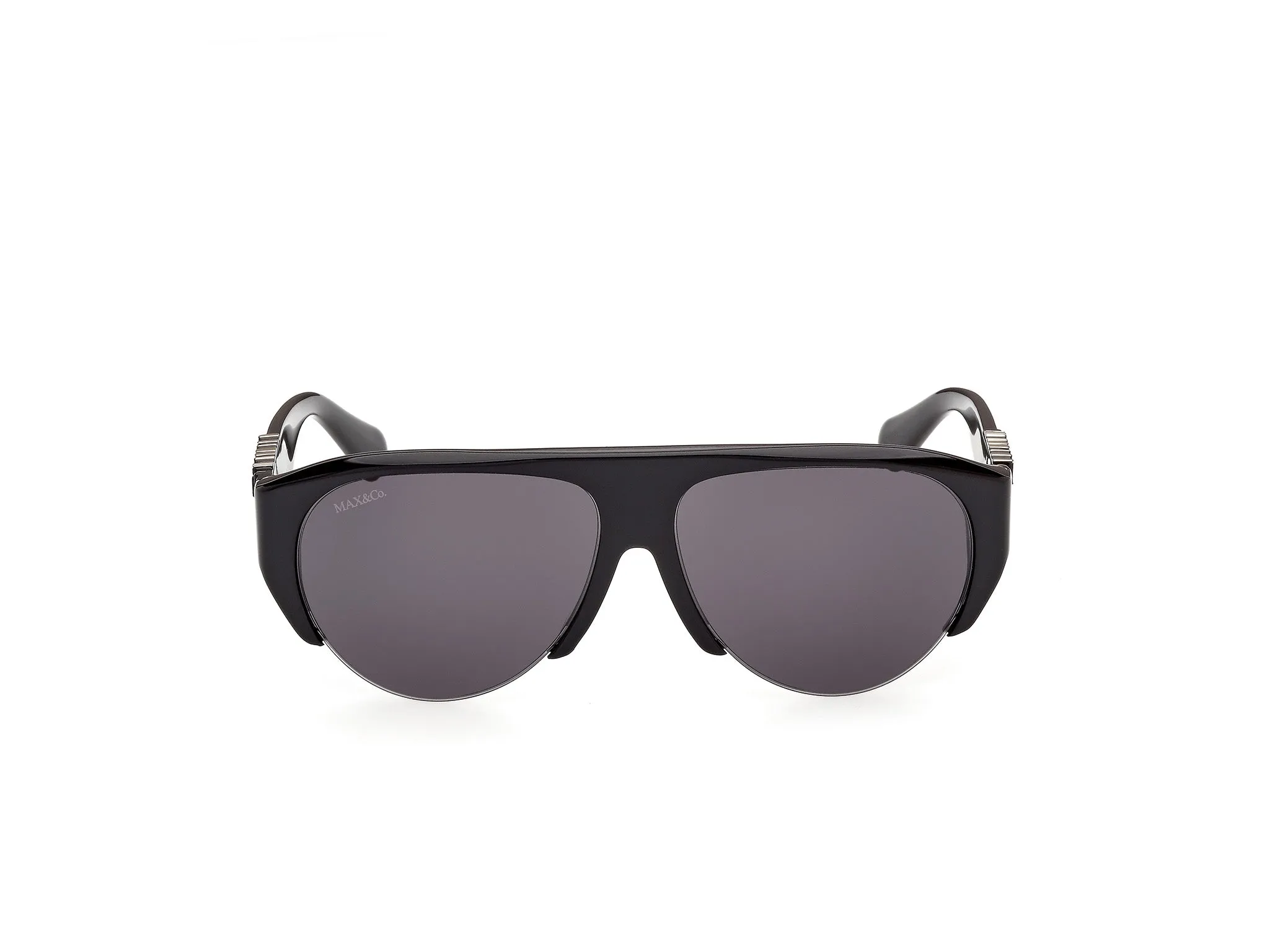 MAX&Co MO0167 01A Occhiali da sole Acetato Nero Fumo Pilot Normale - immagine 2