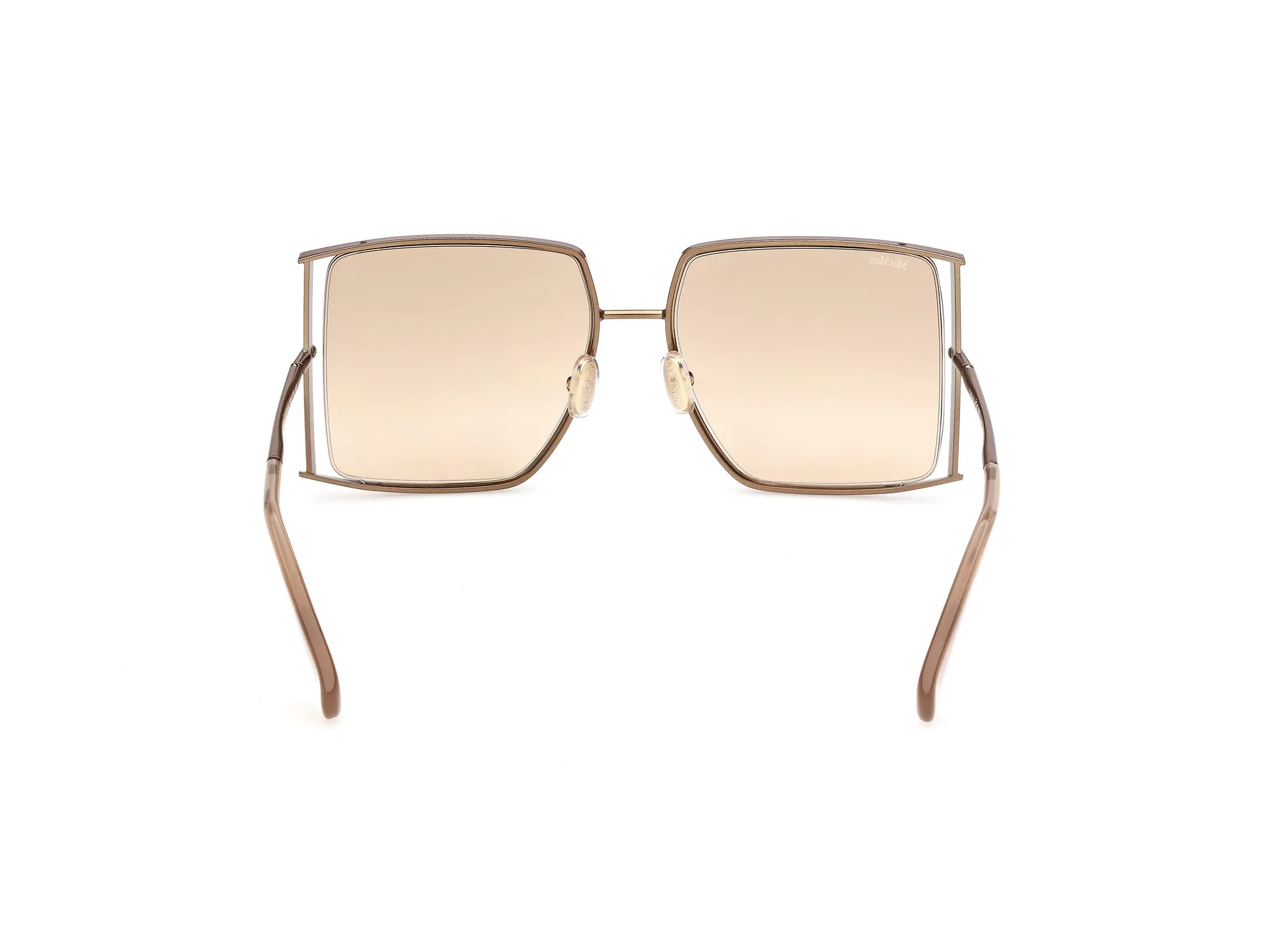 Max Mara MM0120 JEAN1 38L Occhiali da sole Metallo Bronzo Marrone Squadrata Fotocromatiche - immagine 4
