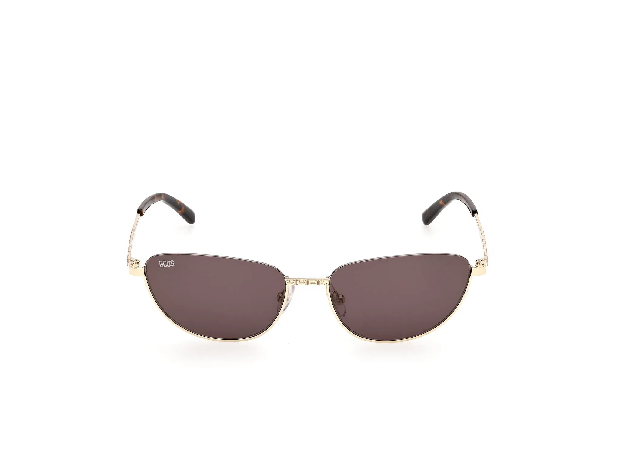 GCDS GD0084 32Y Occhiali da sole Metallo Oro Viola Cat Eye Normale - immagine 2