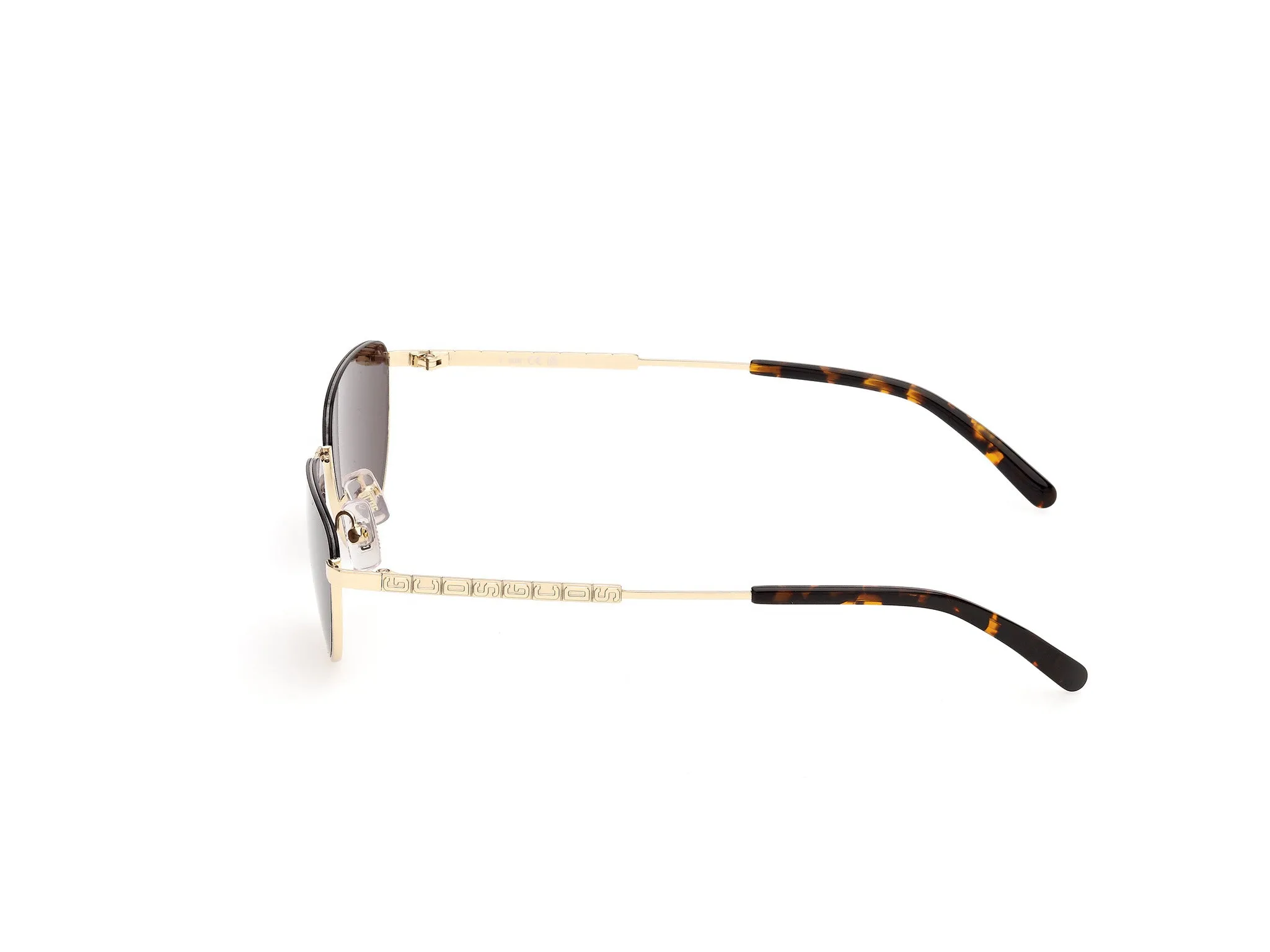 GCDS GD0084 32Y Occhiali da sole Metallo Oro Viola Cat Eye Normale - immagine 3