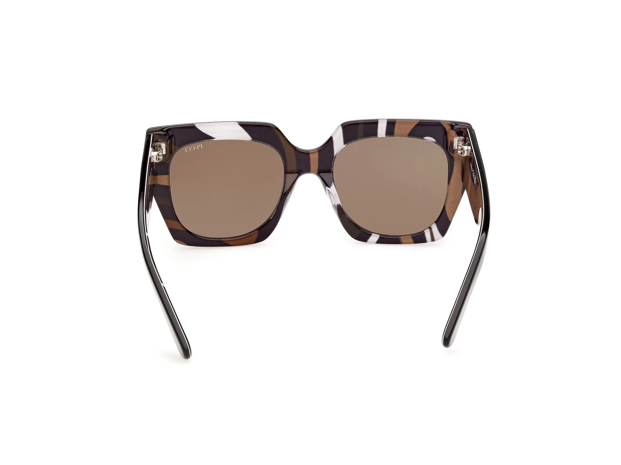Emilio Pucci EP0262 05E Occhiali da sole Acetato Nero Marrone Geometrica Normale - immagine 4