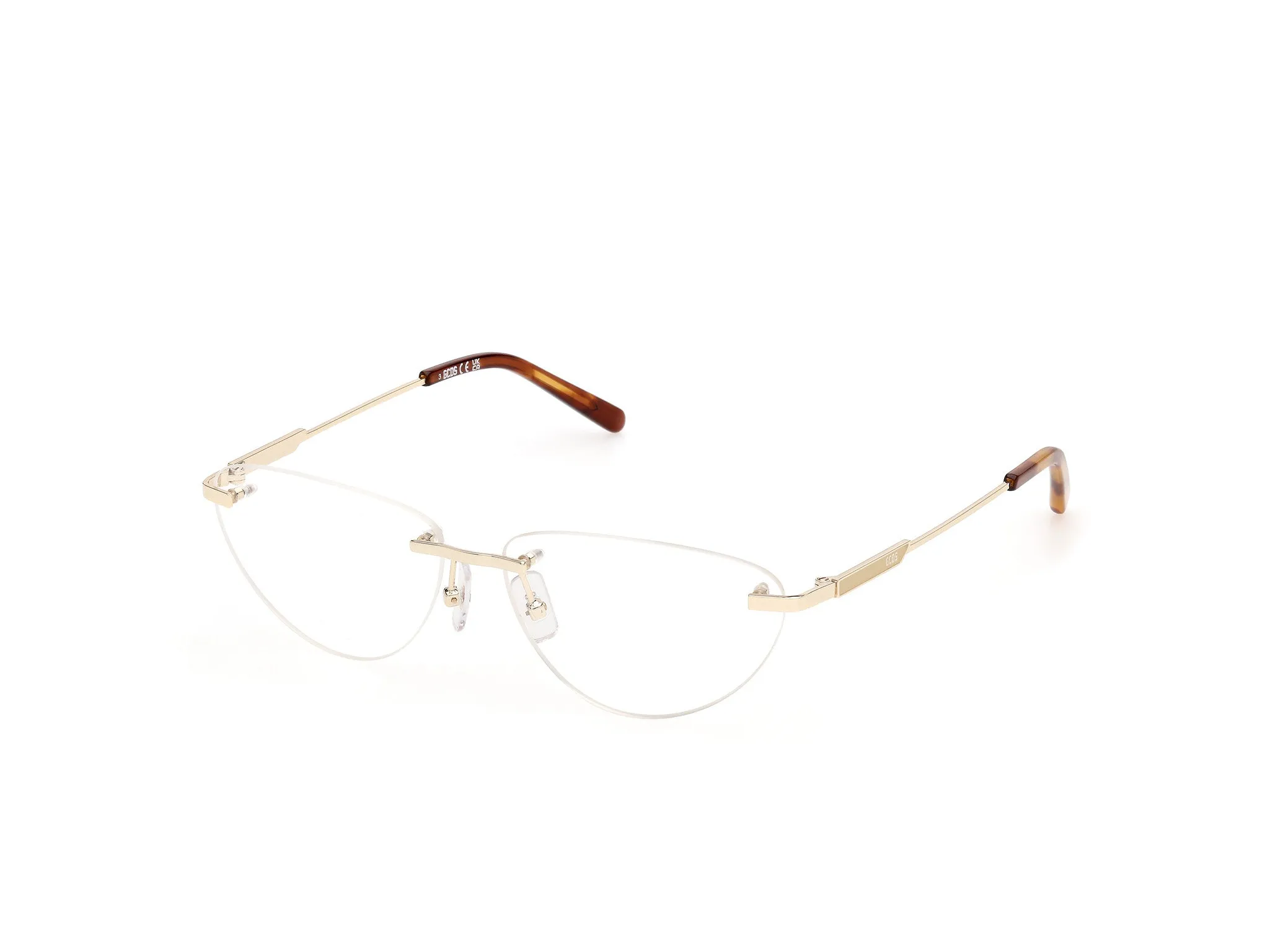 GCDS GD5063 32 Montature da vista Metallo Oro Cat Eye Normale - immagine 1