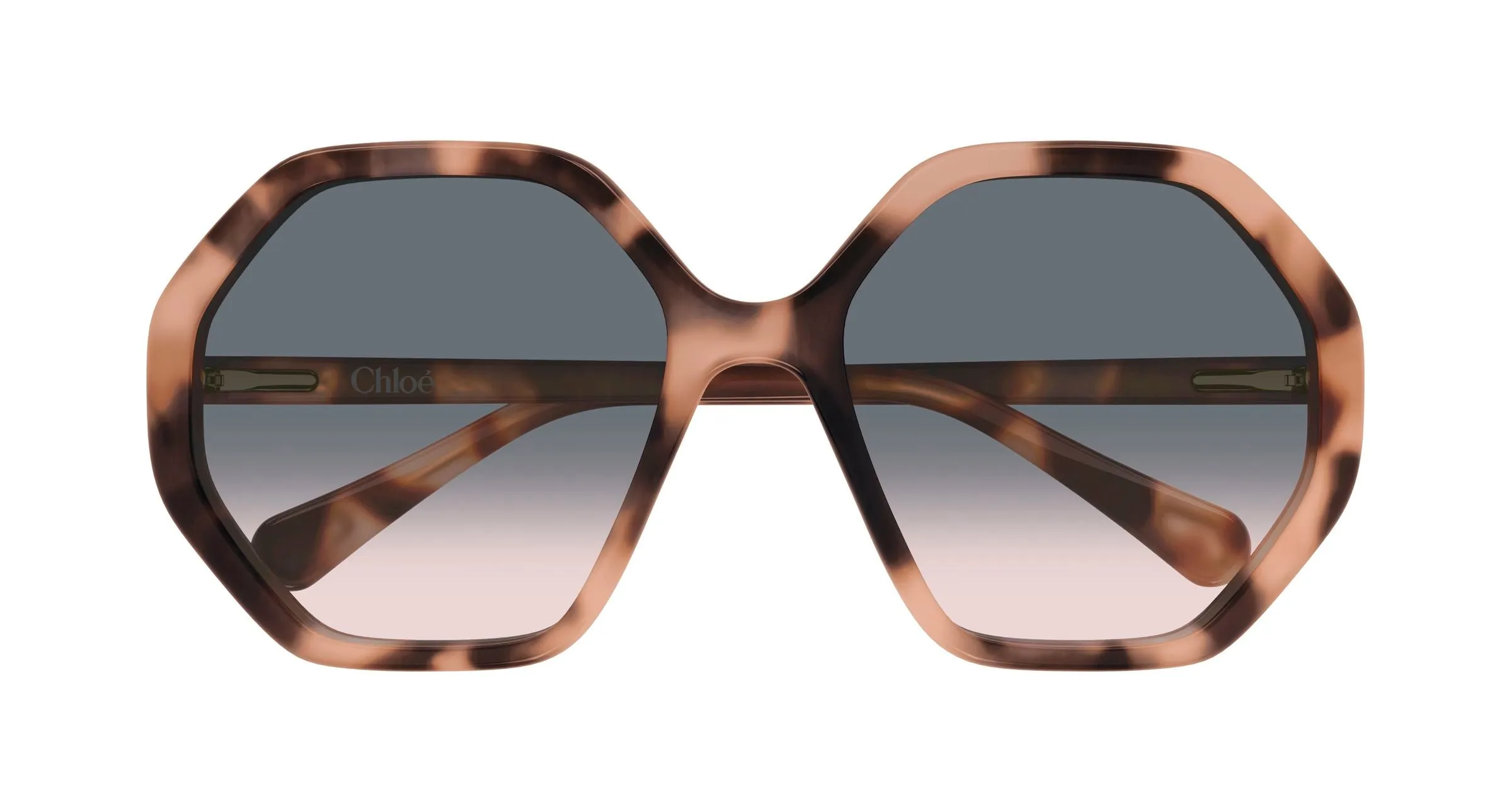 Chloé CC0004S 009 Occhiali da sole Acetato Havana Grigio Geometrica Sfumato - immagine 2