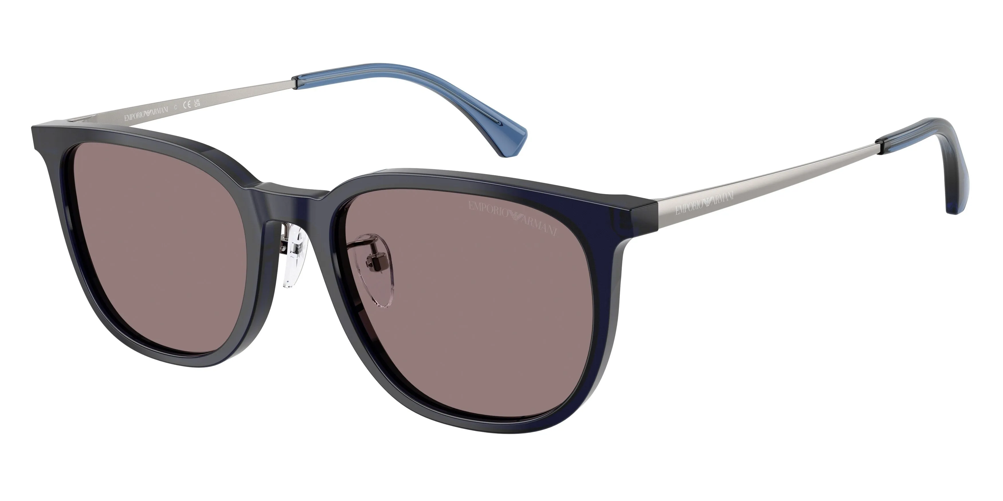 Emporio Armani EA4286D 53587N Occhiali da sole Acetato Blu Viola Geometrica Normale - immagine 1