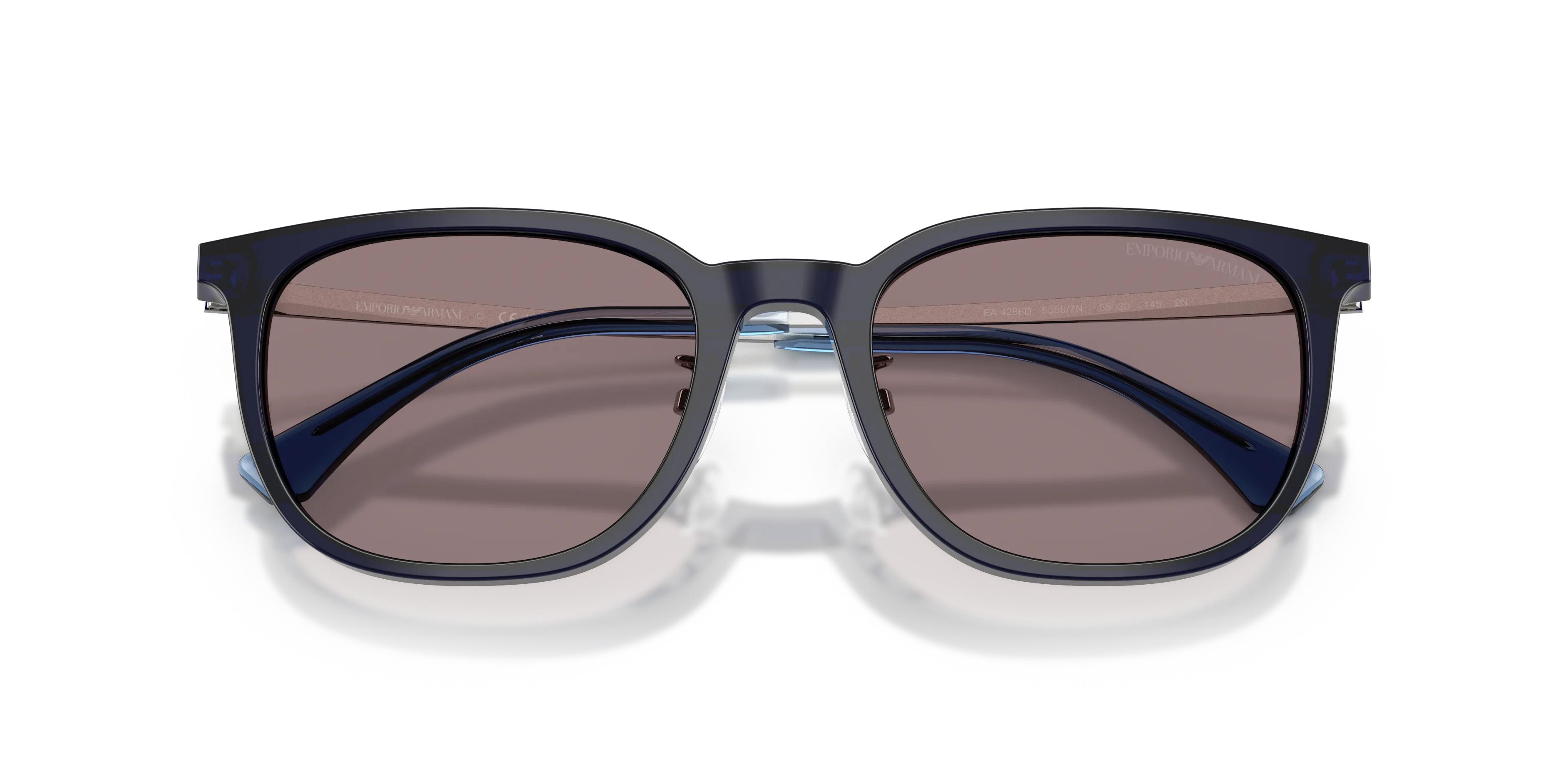 Emporio Armani EA4286D 53587N Occhiali da sole Acetato Blu Viola Geometrica Normale - immagine 2