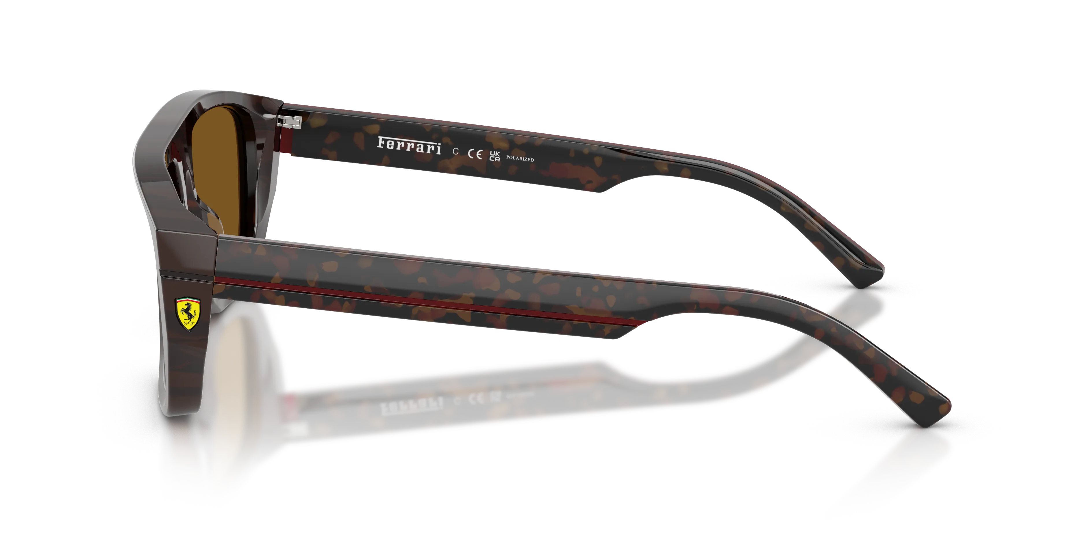 Ferrari Scuderia FZ6036U 774/83 Occhiali da sole Acetato Tartaruga Marrone Pillow Polarizzata - immagine 4