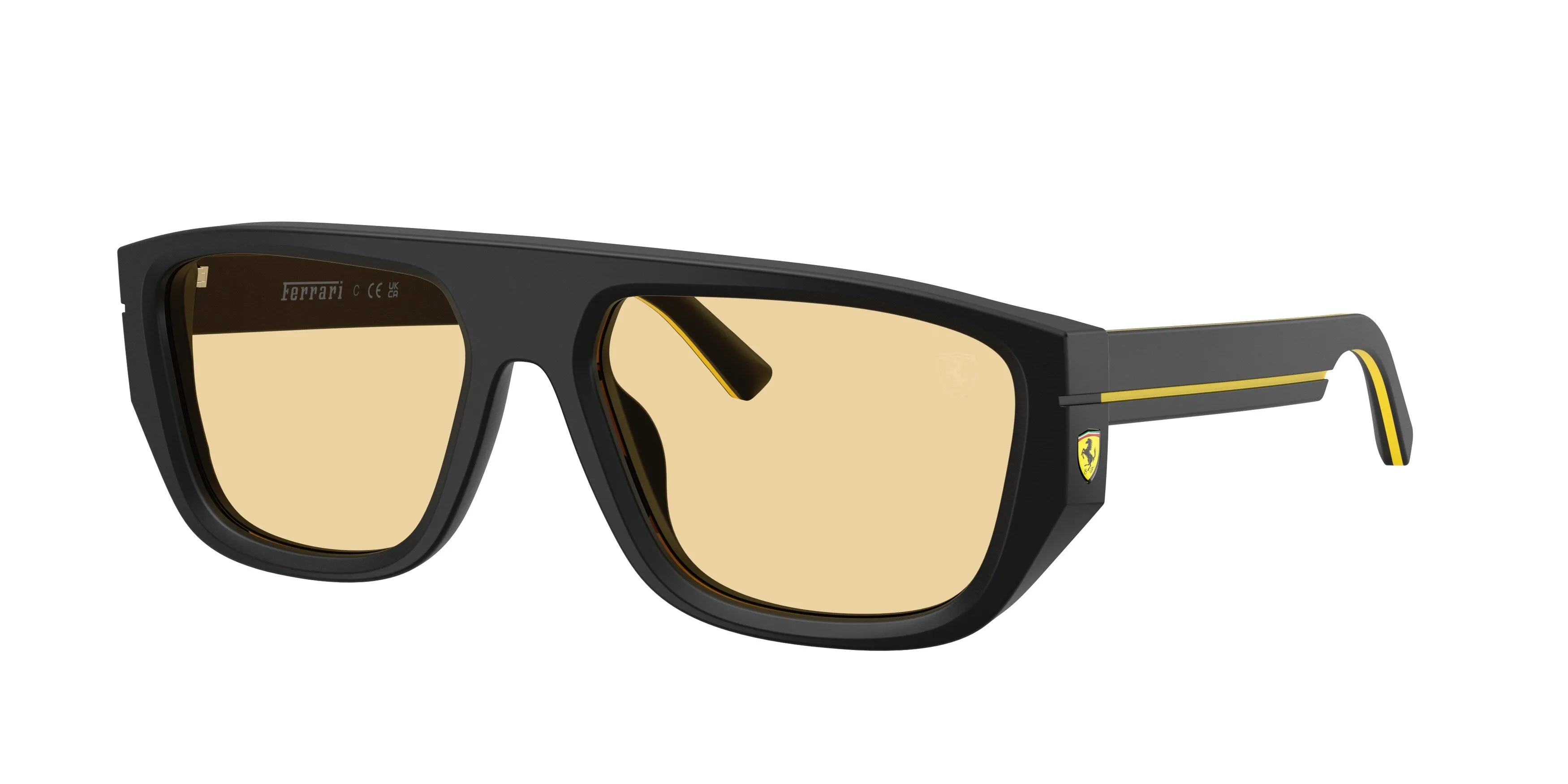 Ferrari Scuderia FZ6036U 744/85 Occhiali da sole Acetato Nero Giallo Pillow Normale - immagine 1