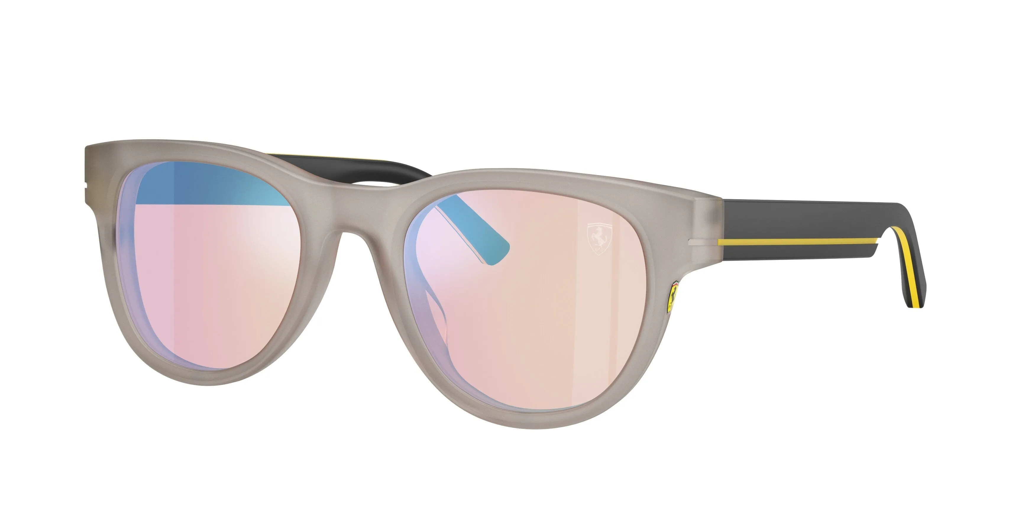 Ferrari Scuderia FZ6034U 772/MA Occhiali da sole Acetato Grigio Rosa Rotonda Normale Specchiato - immagine 1