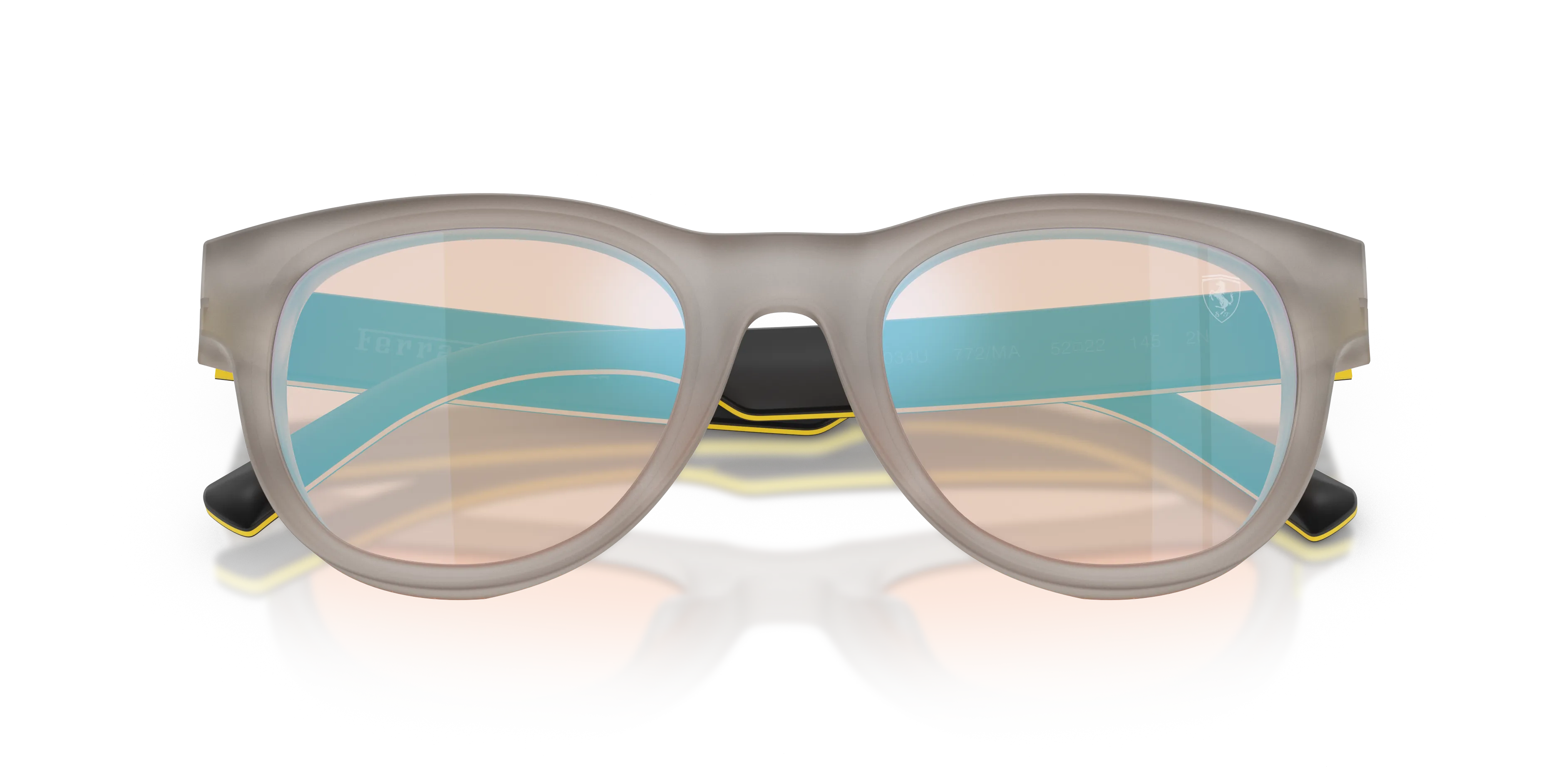 Ferrari Scuderia FZ6034U 772/MA Occhiali da sole Acetato Grigio Rosa Rotonda Normale Specchiato - immagine 2