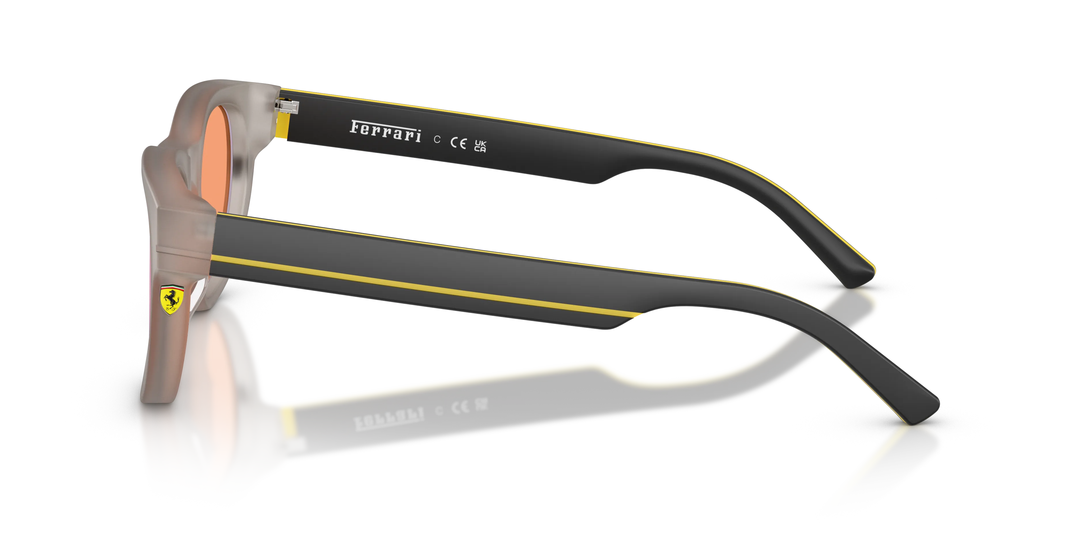 Ferrari Scuderia FZ6034U 772/MA Occhiali da sole Acetato Grigio Rosa Rotonda Normale Specchiato - immagine 4