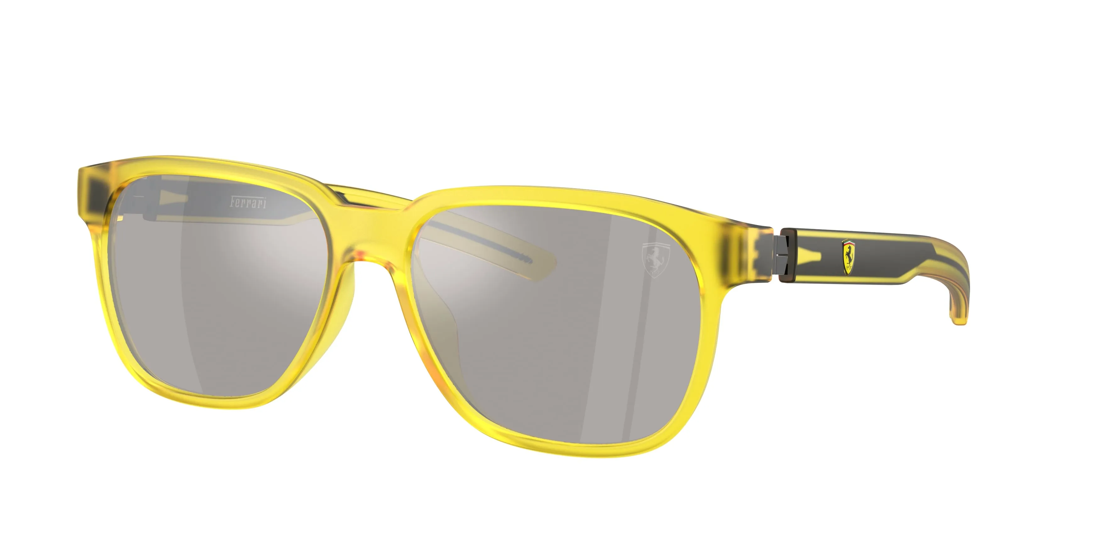 Ferrari Scuderia FZ6033D 507/6G Occhiali da sole Iniettato Giallo Grigio Squadrata Normale Specchiato - immagine 1