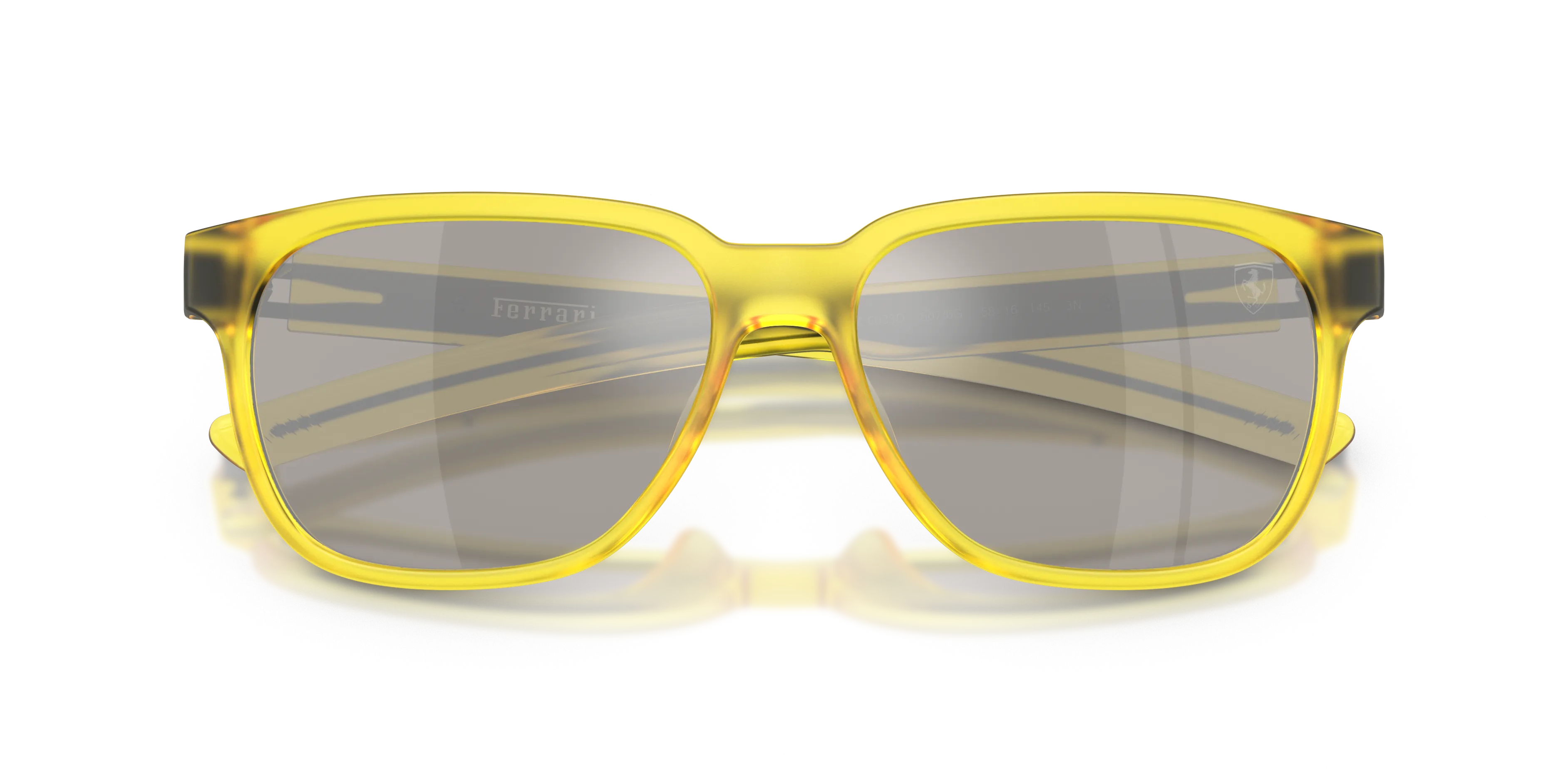 Ferrari Scuderia FZ6033D 507/6G Occhiali da sole Iniettato Giallo Grigio Squadrata Normale Specchiato - immagine 2
