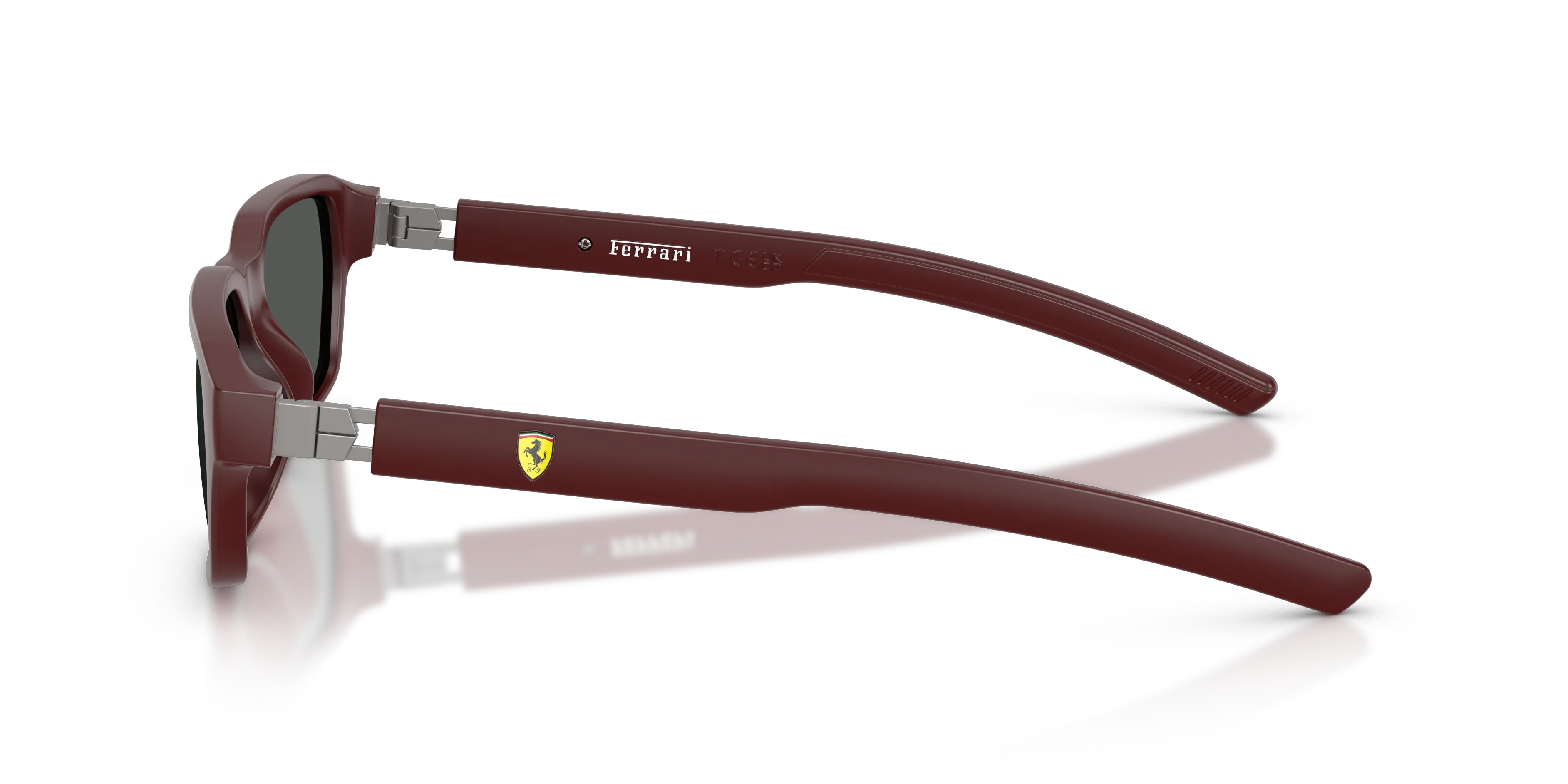 Ferrari Scuderia FZ6032D 530/1Y Occhiali da sole Iniettato Bordeaux Grigio Pillow Normale - immagine 4