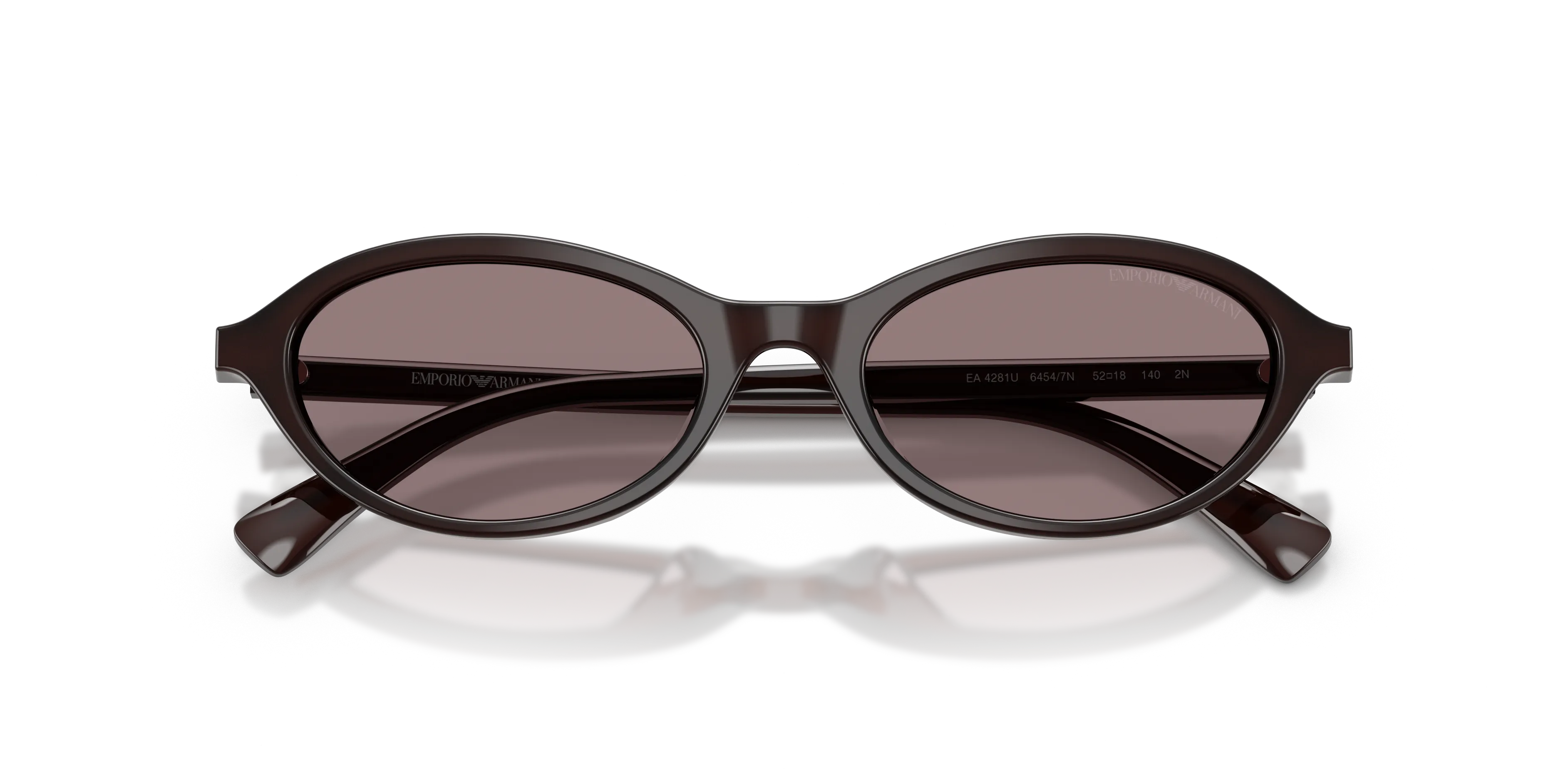 Emporio Armani EA4281U 64547N Occhiali da sole Acetato Marrone Viola Rotonda Normale - immagine 2