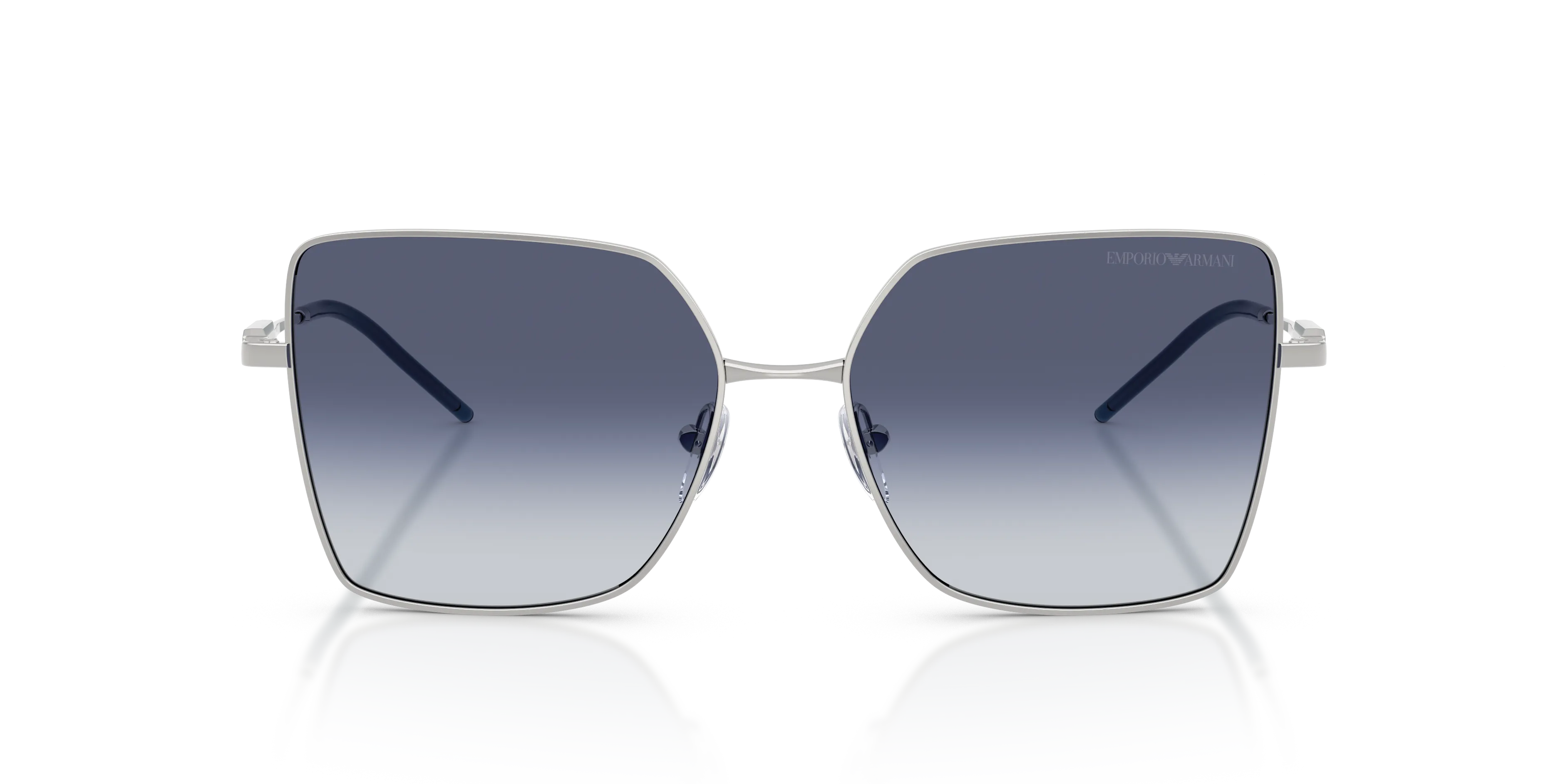 Emporio Armani EA2179 30158H Occhiali da sole Metallo Argento Blu Squadrata Normale Sfumato - immagine 3