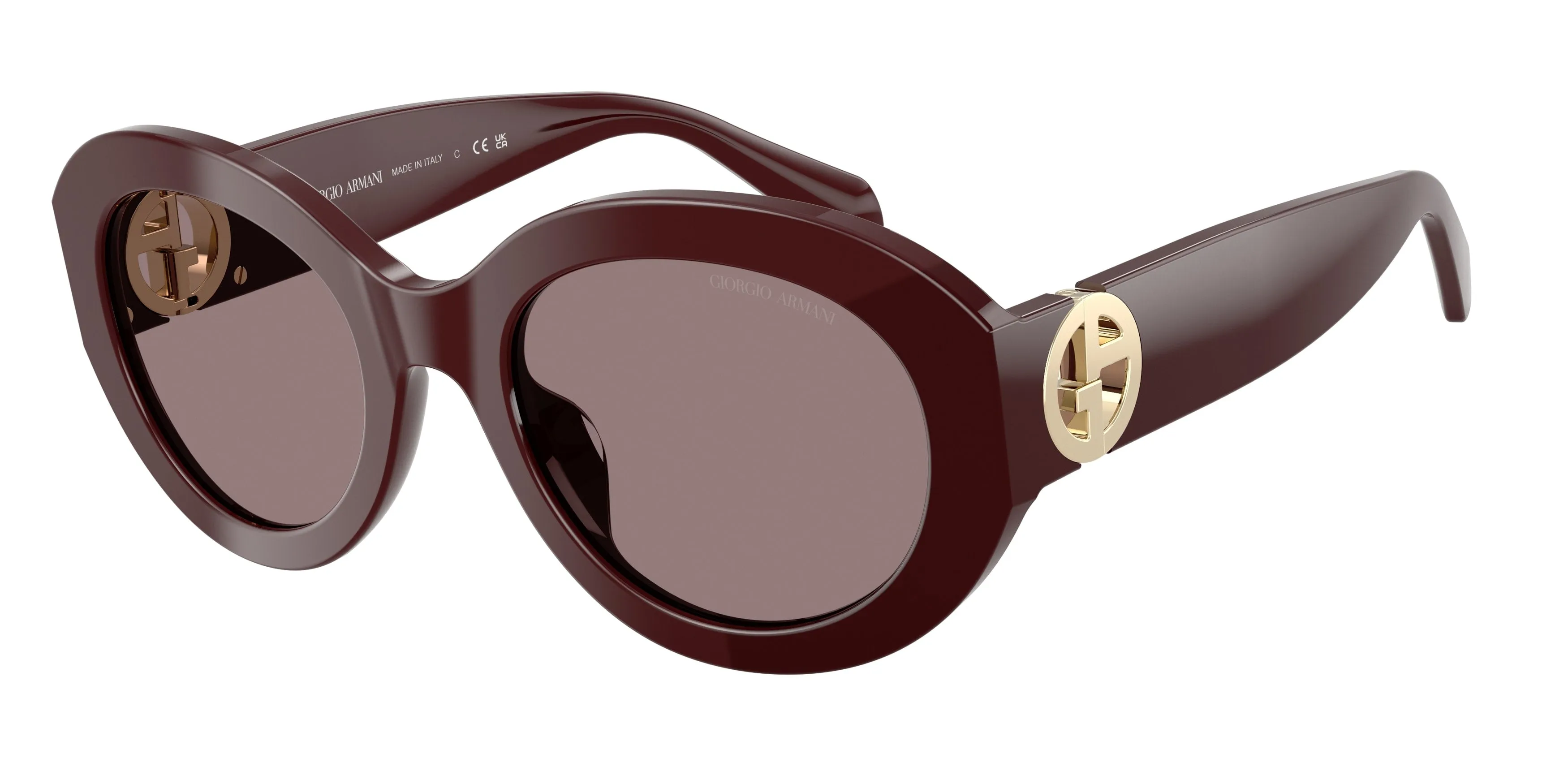 Giorgio Armani AR8269U 64817N Occhiali da sole Acetato Rosso Viola Rotonda Normale - immagine 1