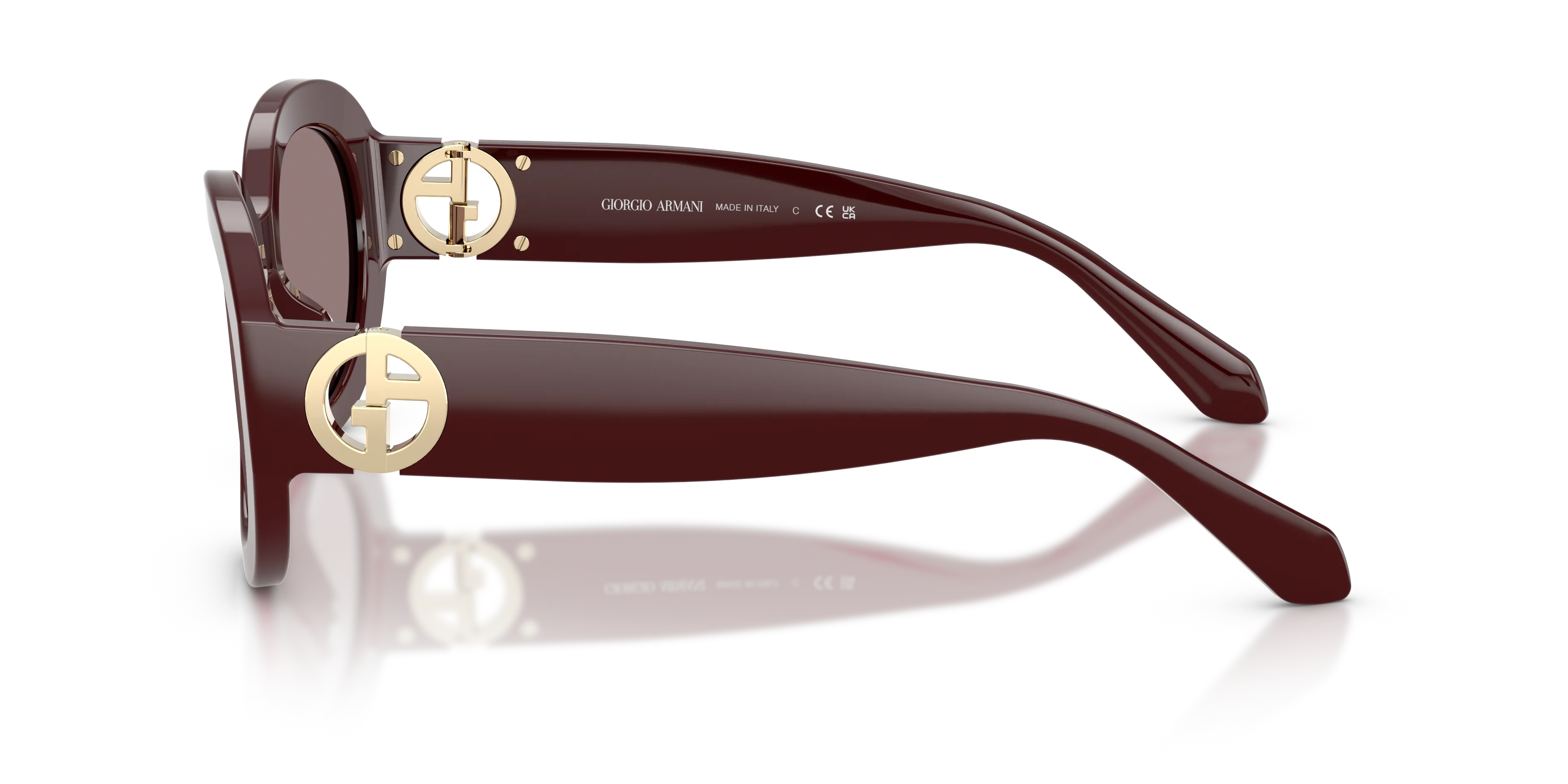 Giorgio Armani AR8269U 64817N Occhiali da sole Acetato Rosso Viola Rotonda Normale - immagine 4