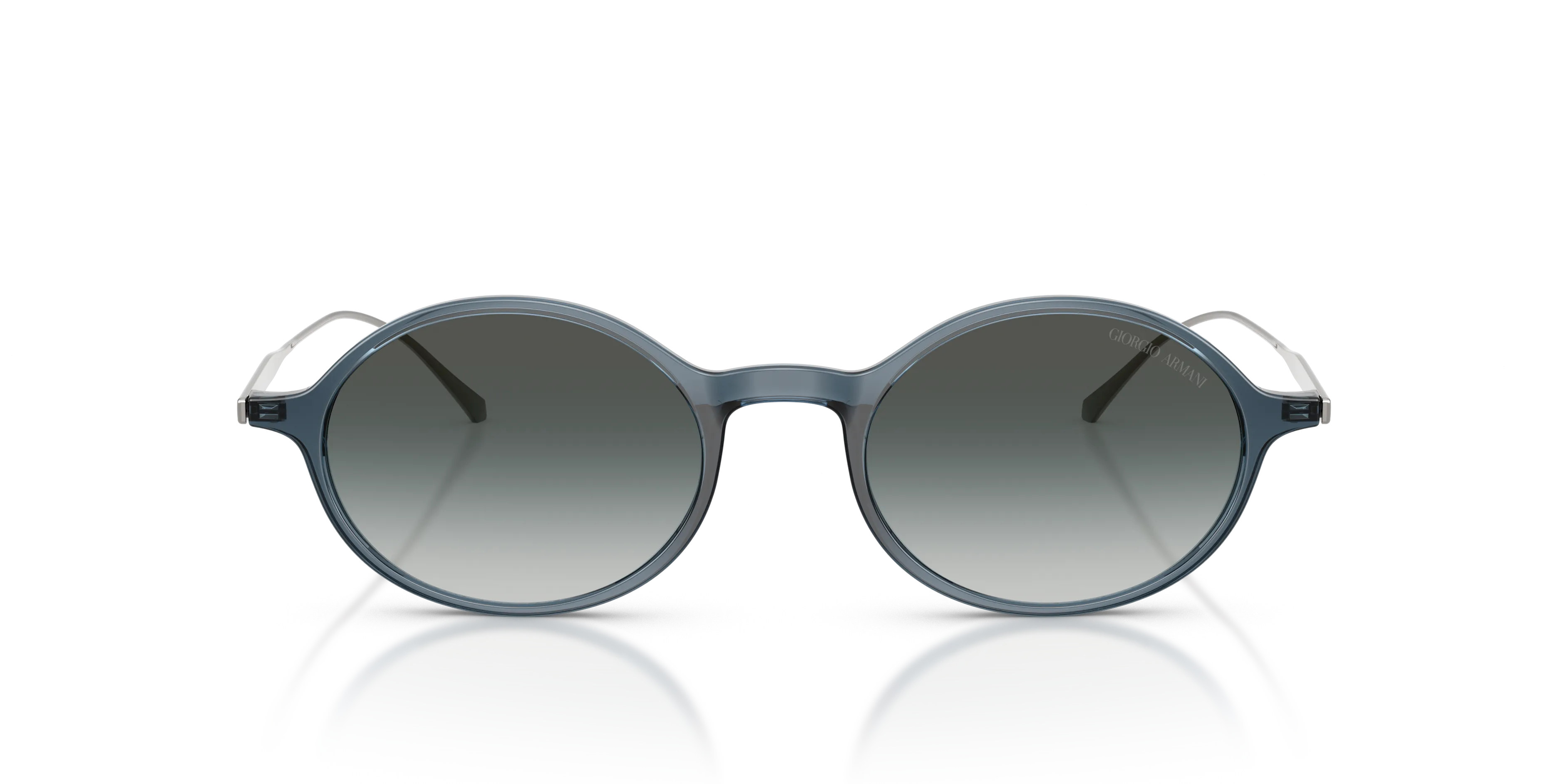 Giorgio Armani AR8263U 648572 Occhiali da sole Iniettato Blu Grigio Rotonda Normale Sfumato - immagine 3