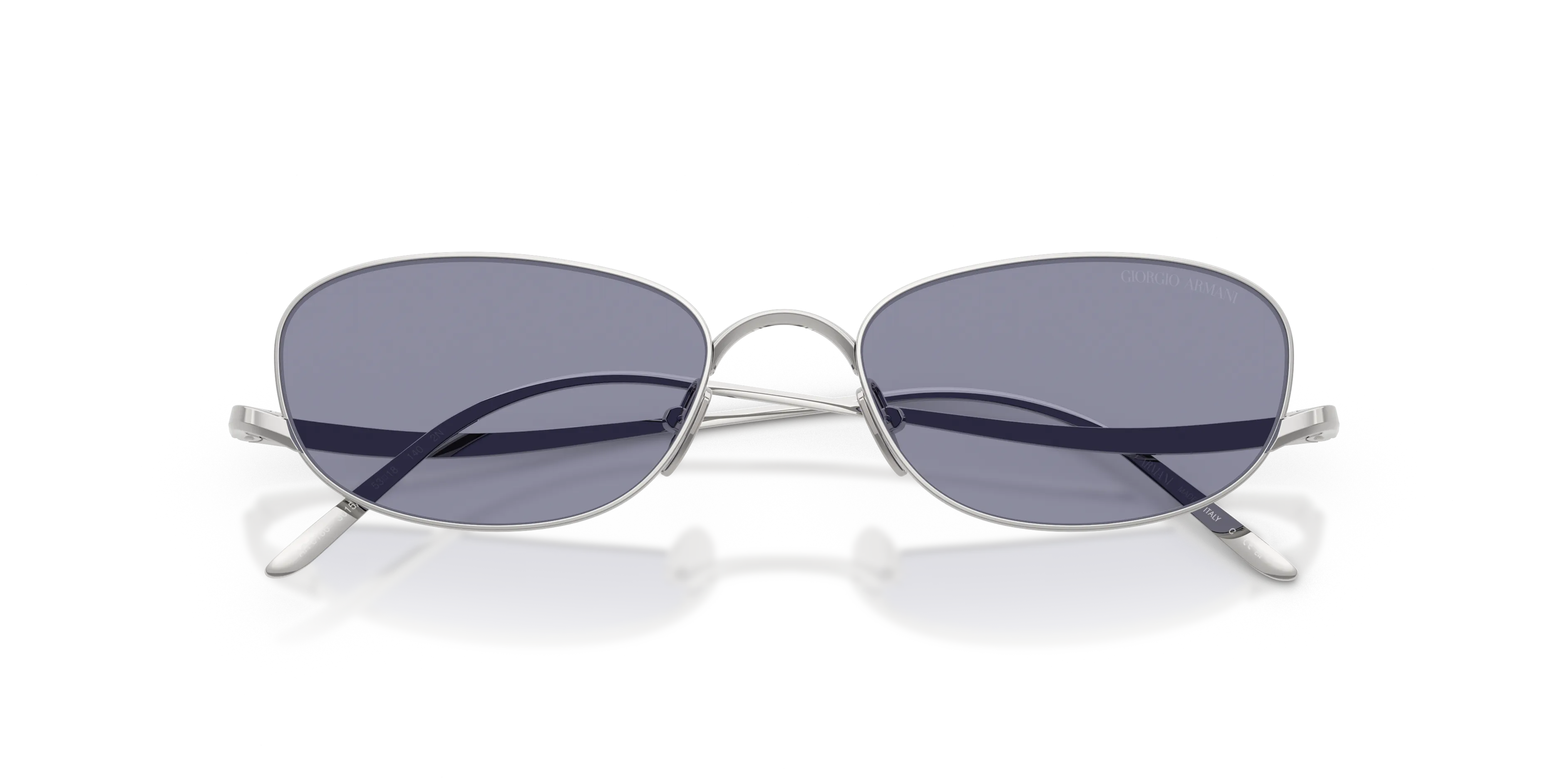 Giorgio Armani AR6186 3015/1 Occhiali da sole Metallo Argento Viola Pillow Normale - immagine 2