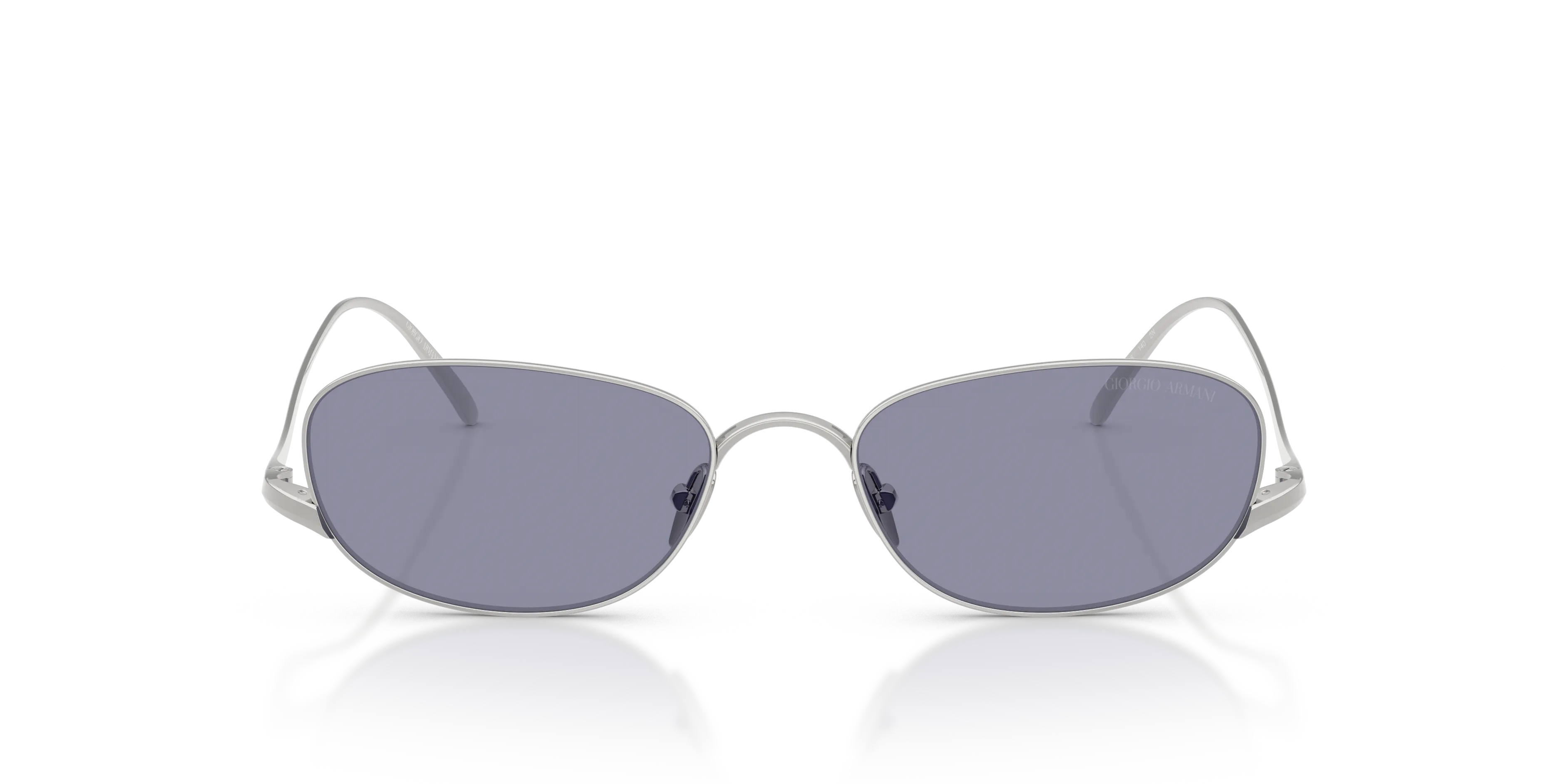 Giorgio Armani AR6186 3015/1 Occhiali da sole Metallo Argento Viola Pillow Normale - immagine 3