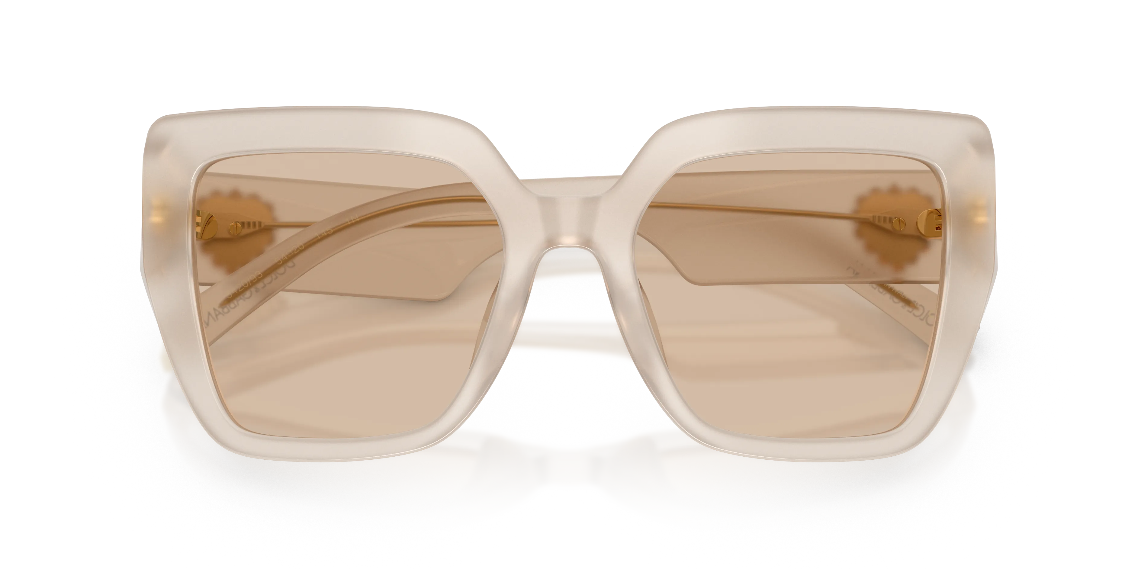 Dolce & Gabbana DG4538 342093 Occhiali da sole Acetato Beige Marrone Squadrata Normale - immagine 2