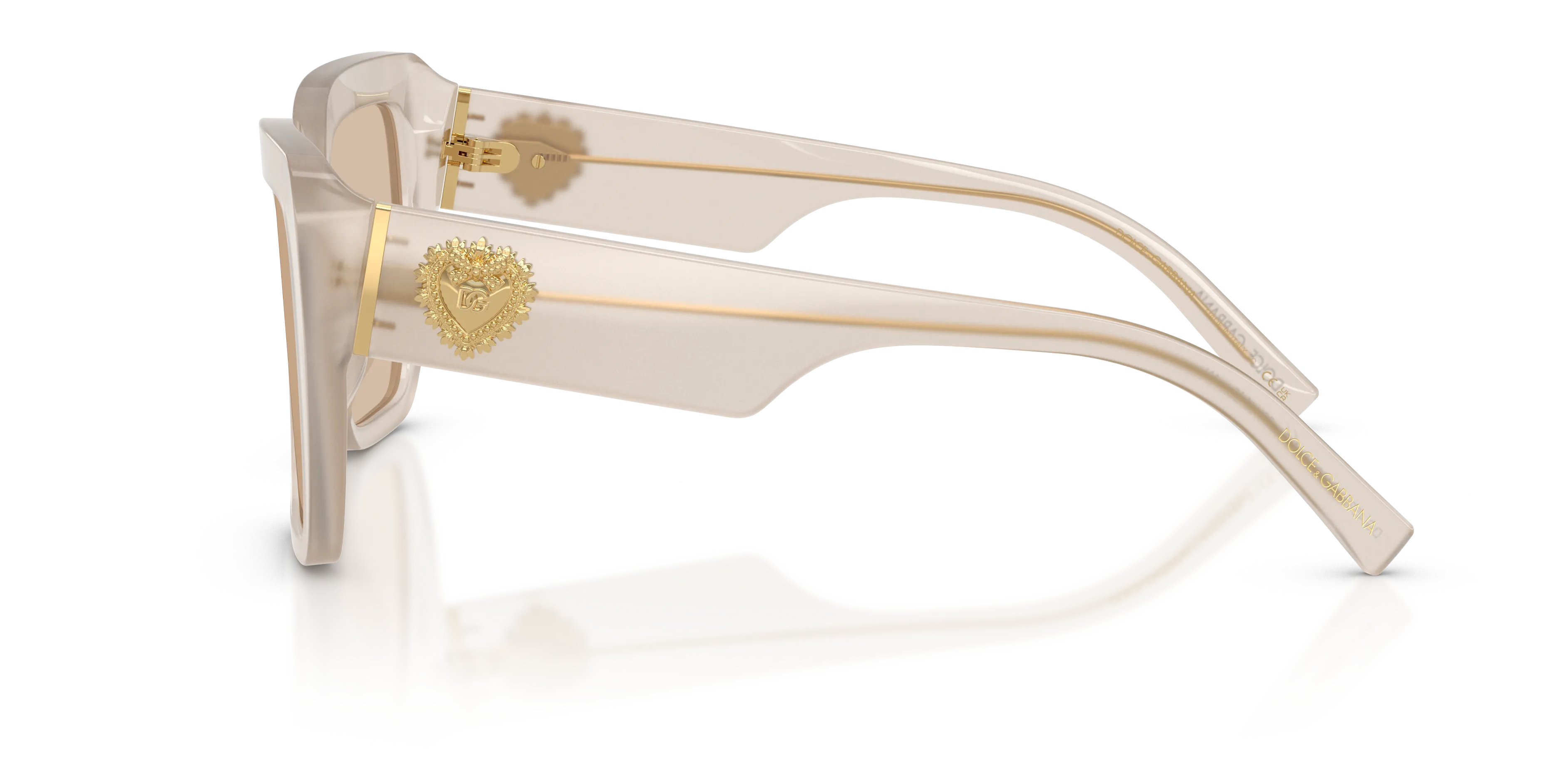 Dolce & Gabbana DG4538 342093 Occhiali da sole Acetato Beige Marrone Squadrata Normale - immagine 4