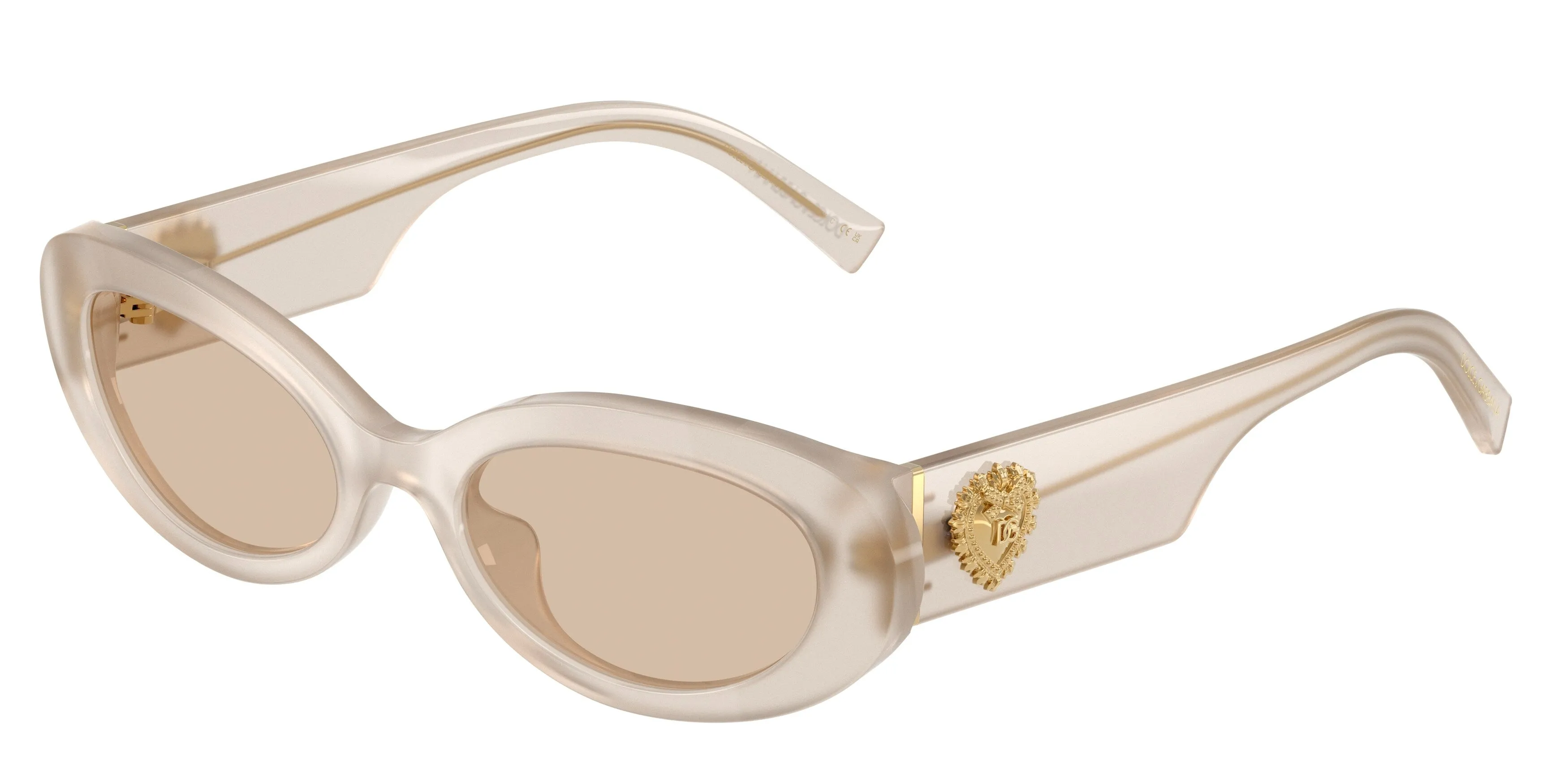 Dolce & Gabbana DG4537 342093 Occhiali da sole Acetato Beige Marrone Rotonda Normale - immagine 1