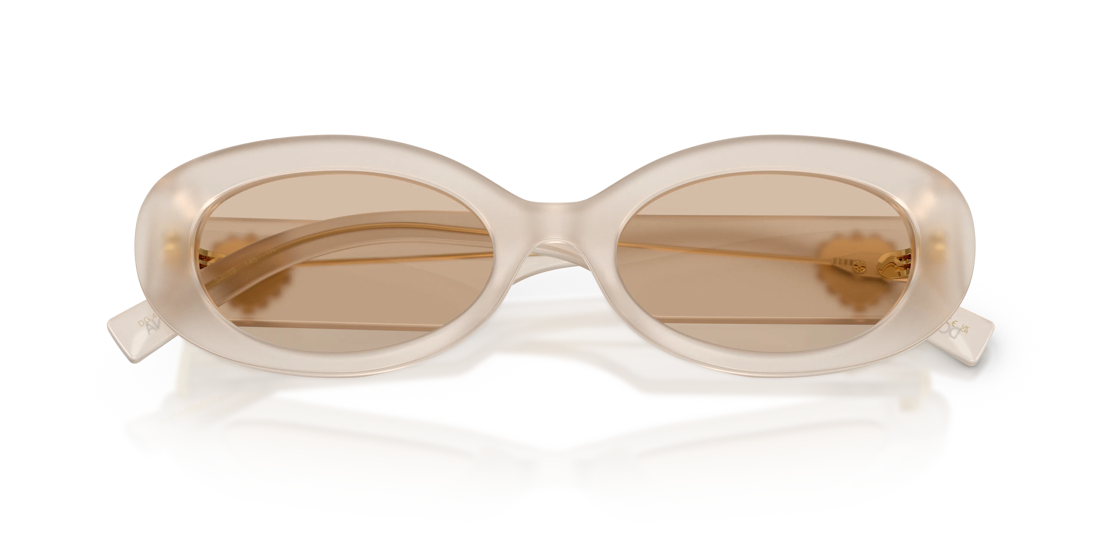 Dolce & Gabbana DG4537 342093 Occhiali da sole Acetato Beige Marrone Rotonda Normale - immagine 2